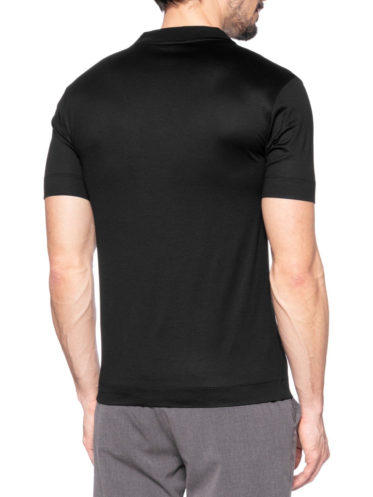 Camiseta Masculina Gola V Aberta EA Preto Emporio Armani