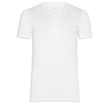 Camiseta Masculina Gola V - Branco