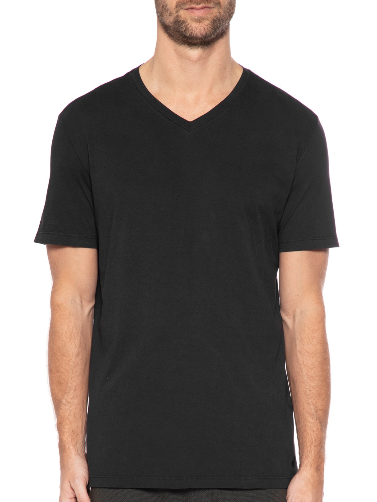 Camiseta Masculina Gola V Neck Preto Zapalla