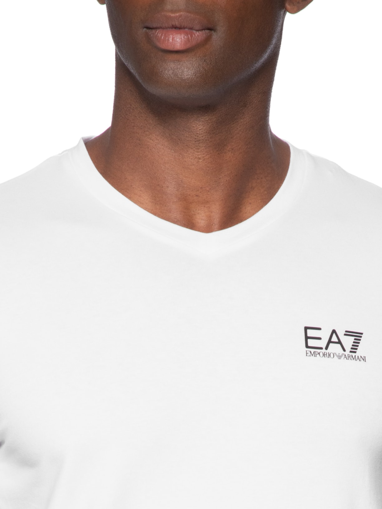 Camiseta Masculina Gola V Train Core Branco Ea7 Emporio Armani