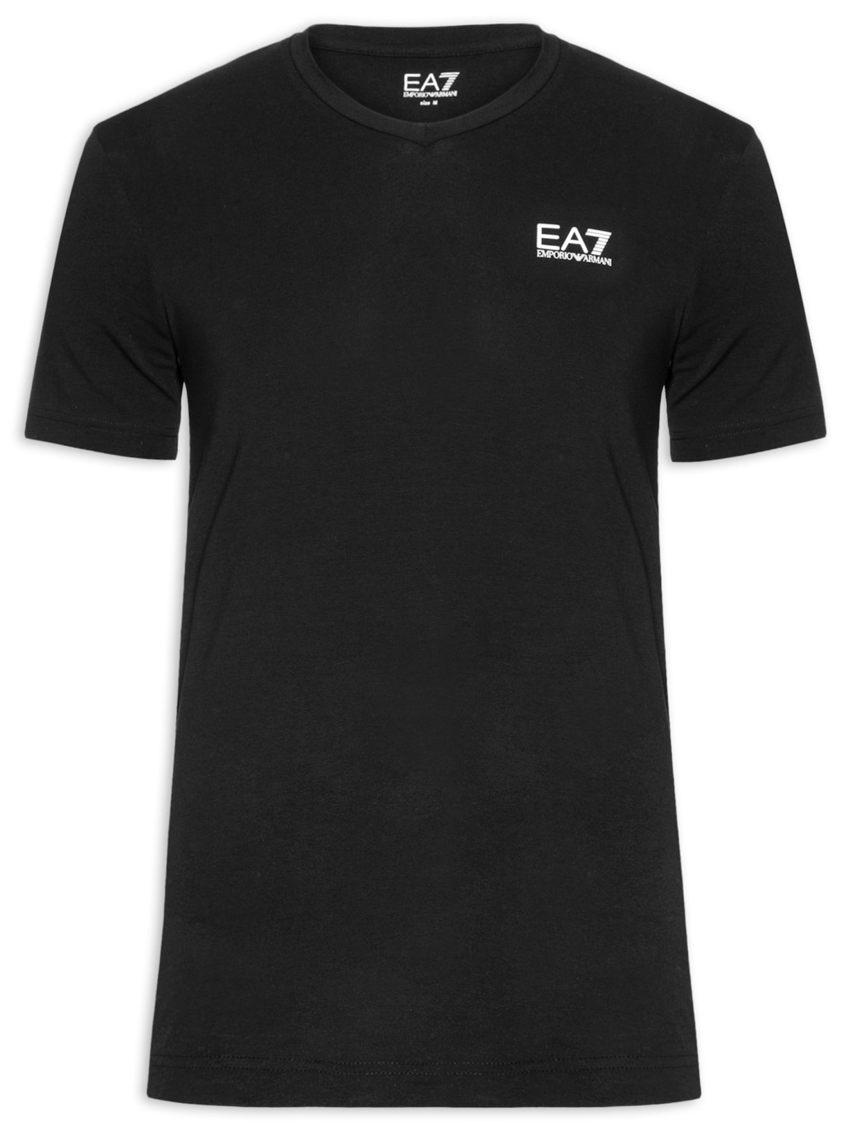 Camiseta Masculina Gola V Train Core Preto Ea7 Emporio Armani