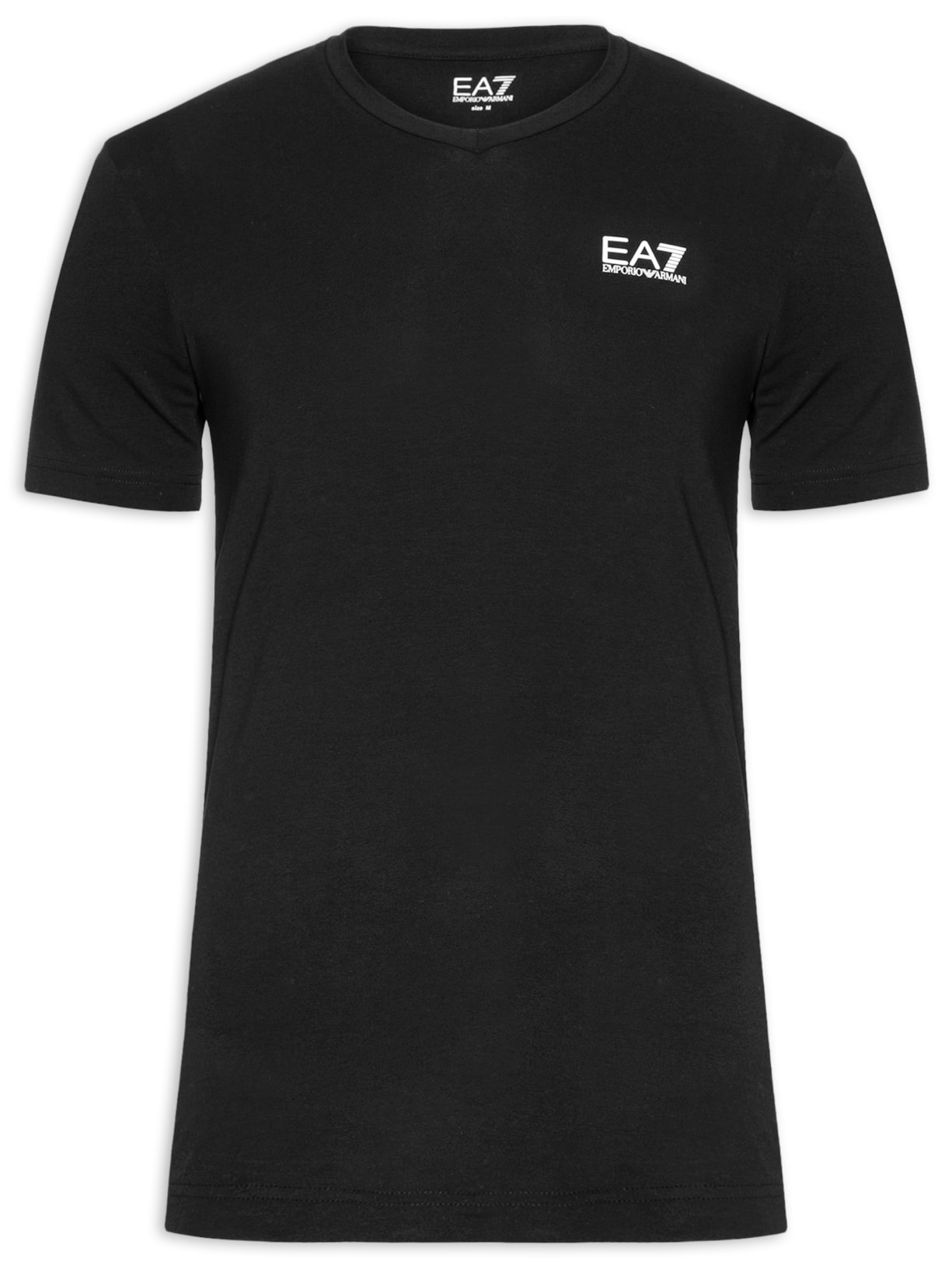 Camiseta Masculina Gola V Train Core Preto Ea7 Emporio Armani