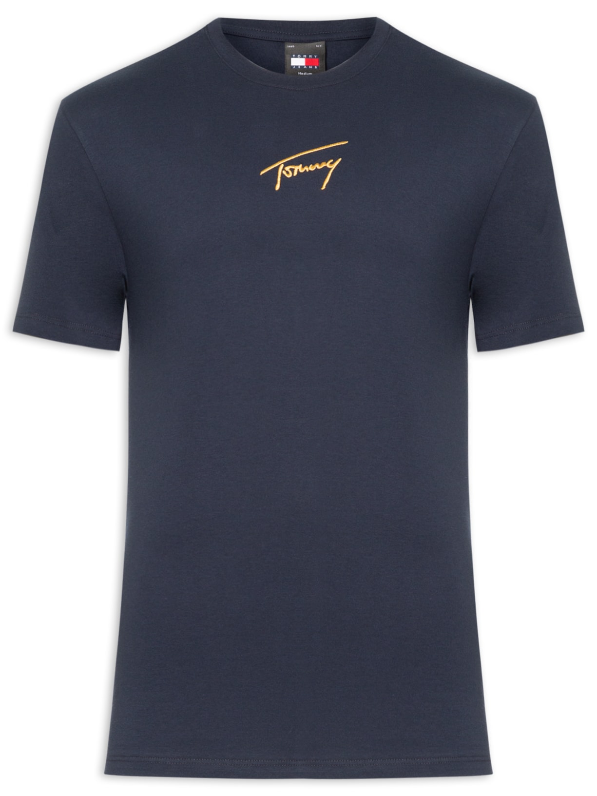 Camiseta Masculina Gold Signature Regular Fit Em Algodão - Azul