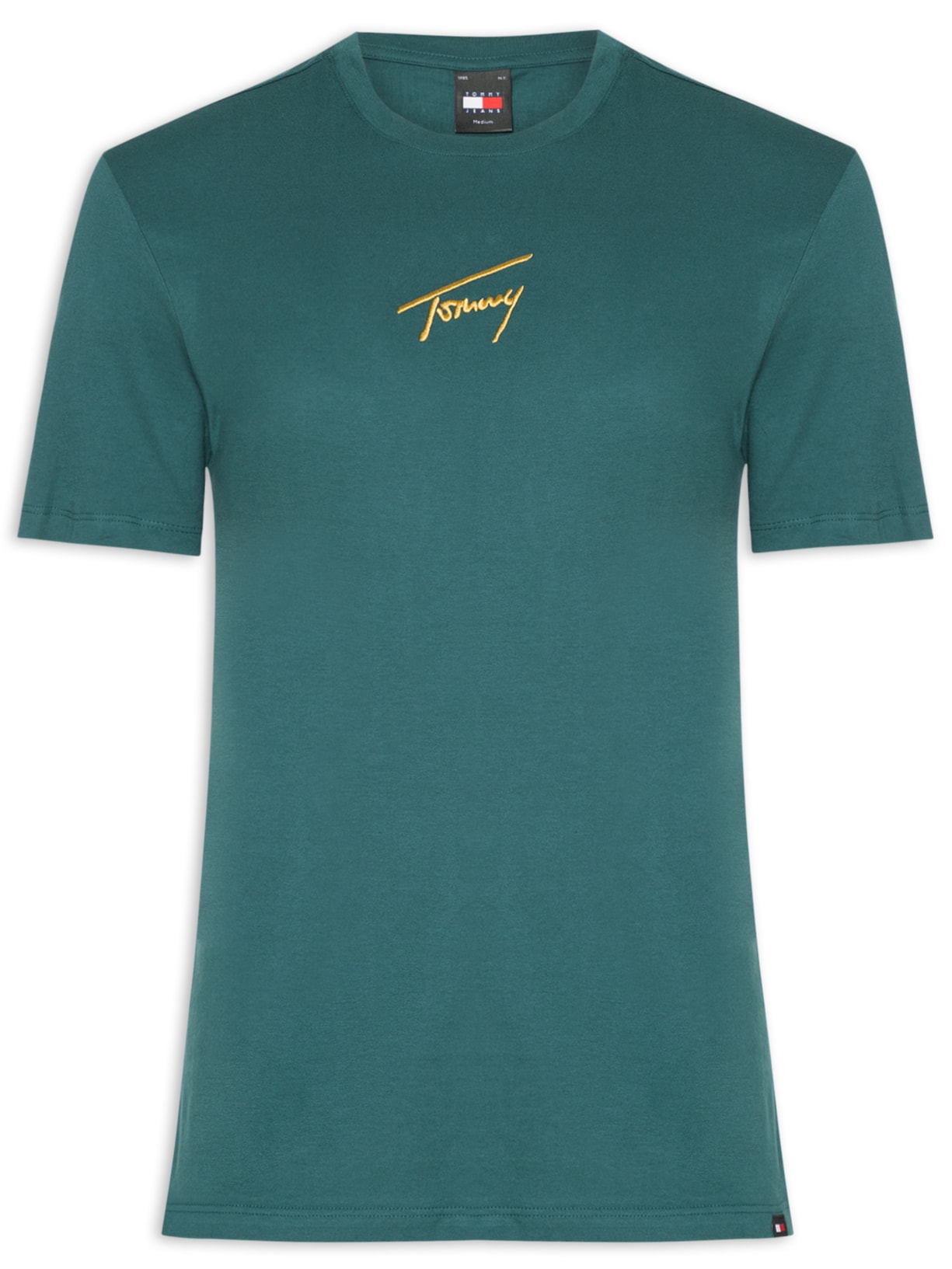 Camiseta Masculina Gold Signature Regular Fit em Algodão - Verde