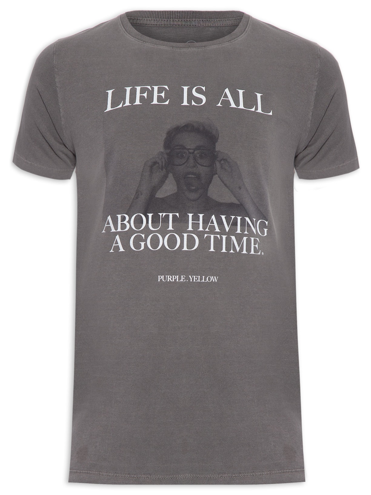 Camiseta Masculina Good Time - Cinza