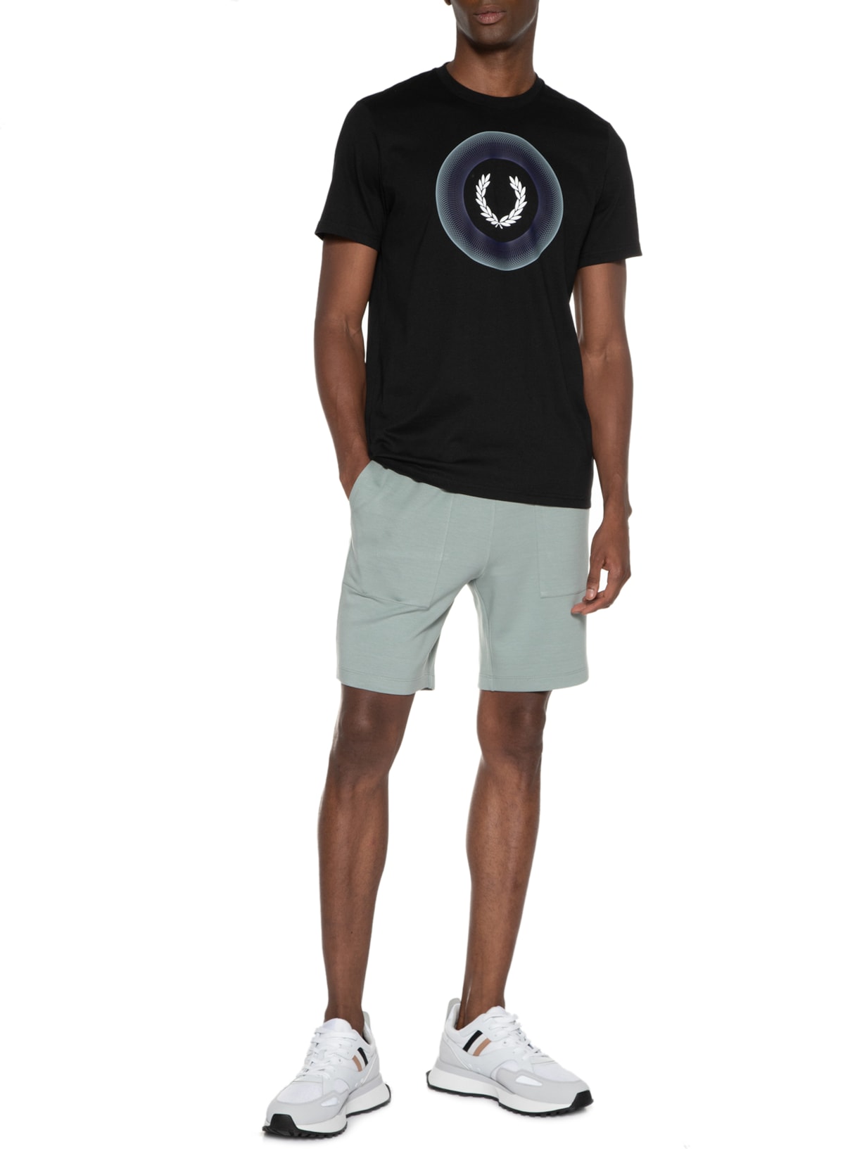 Camiseta Masculina Gradient Graphic Preto Fred Perry