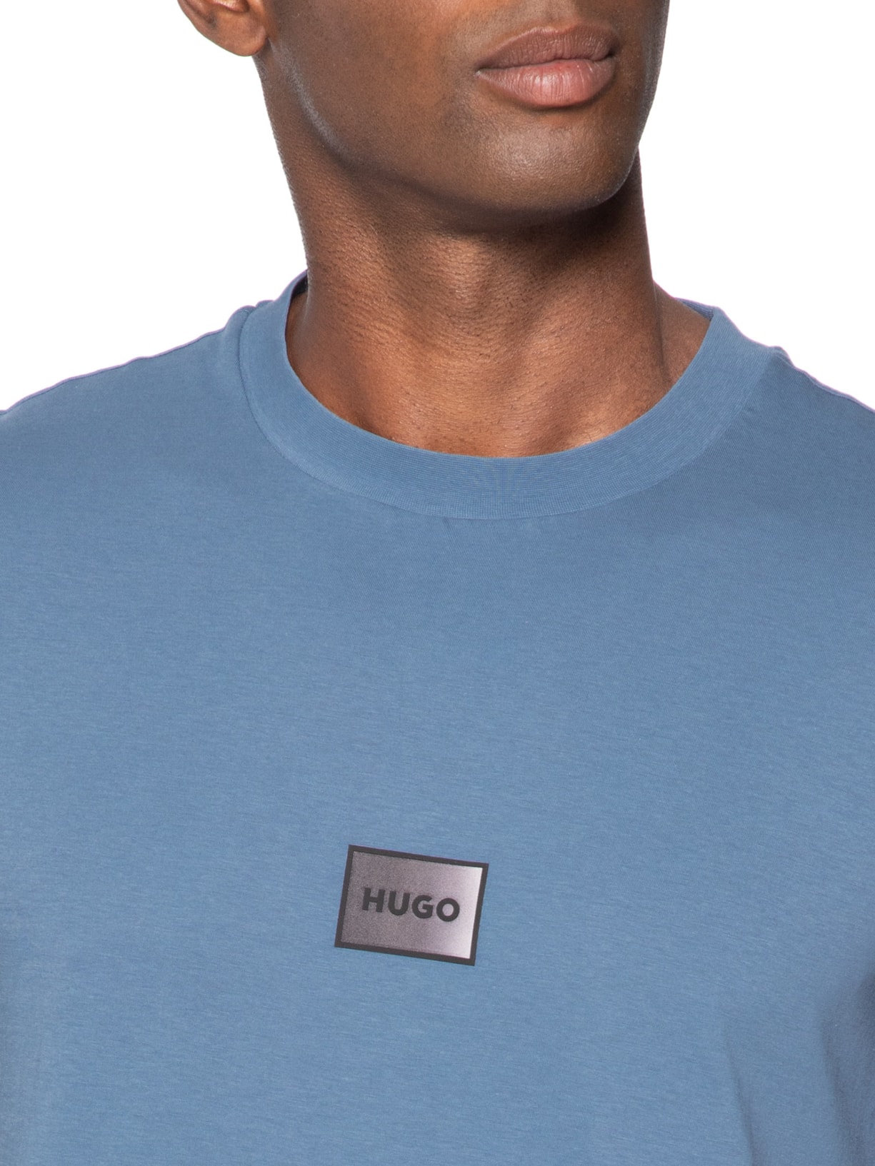 Camiseta Masculina Gradient Logo Crew Neck Danotie – Azul Hugo