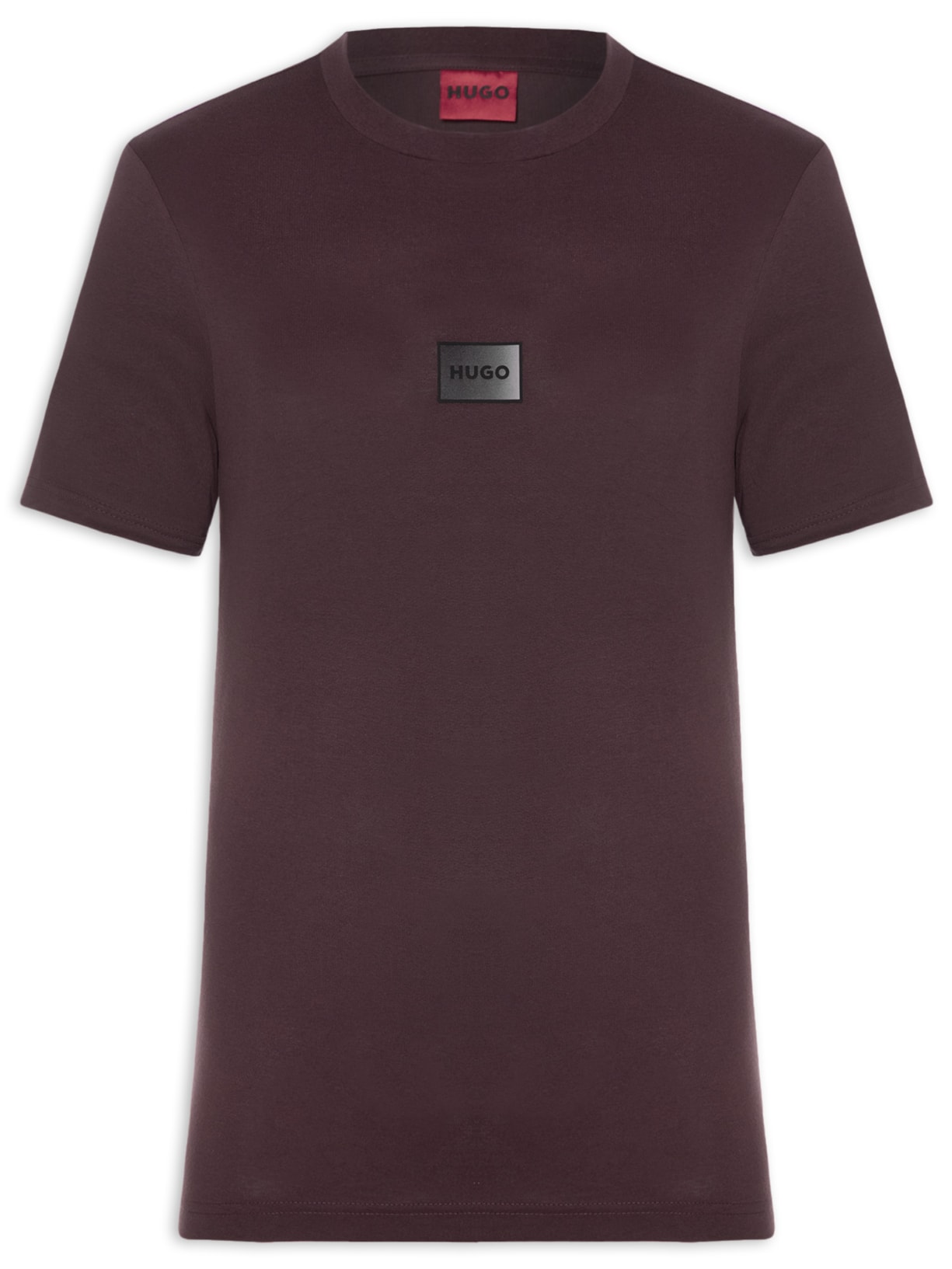 Camiseta Masculina Gradient Logo Crew Neck Marrom Hugo