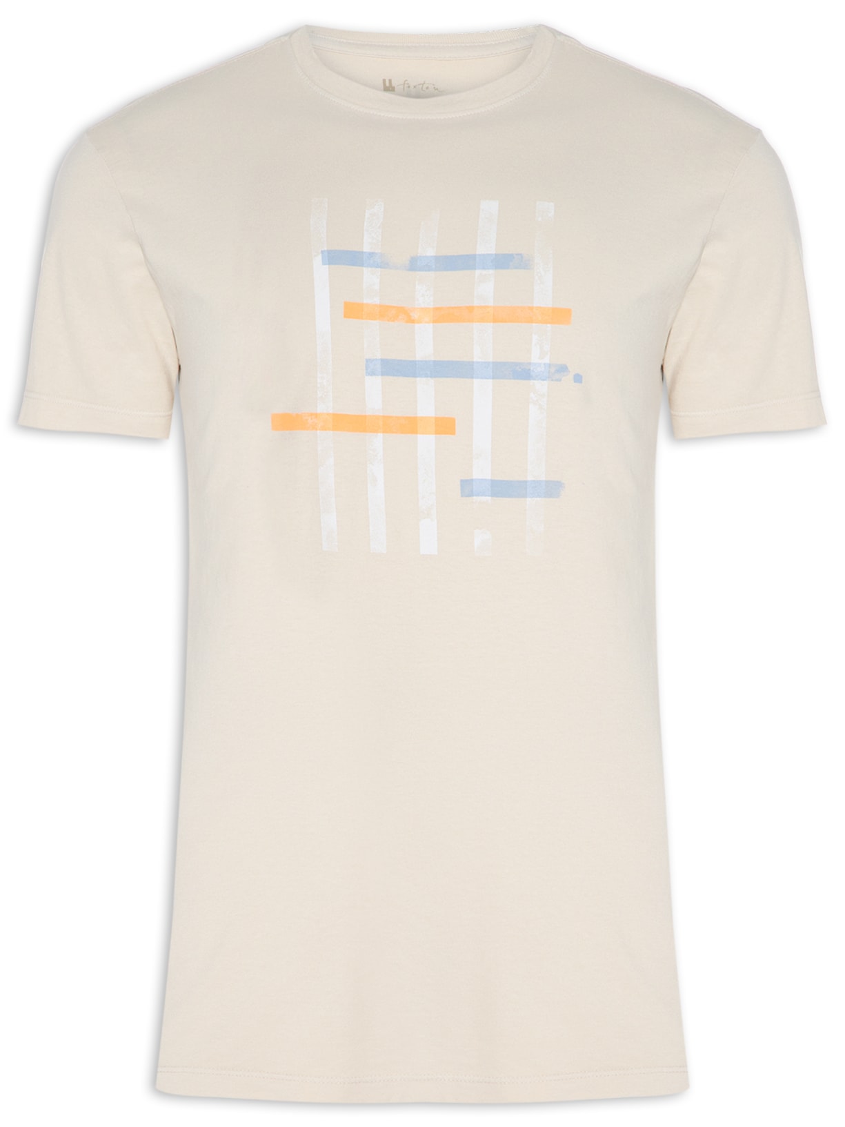 Camiseta Masculina Gráfico - Bege