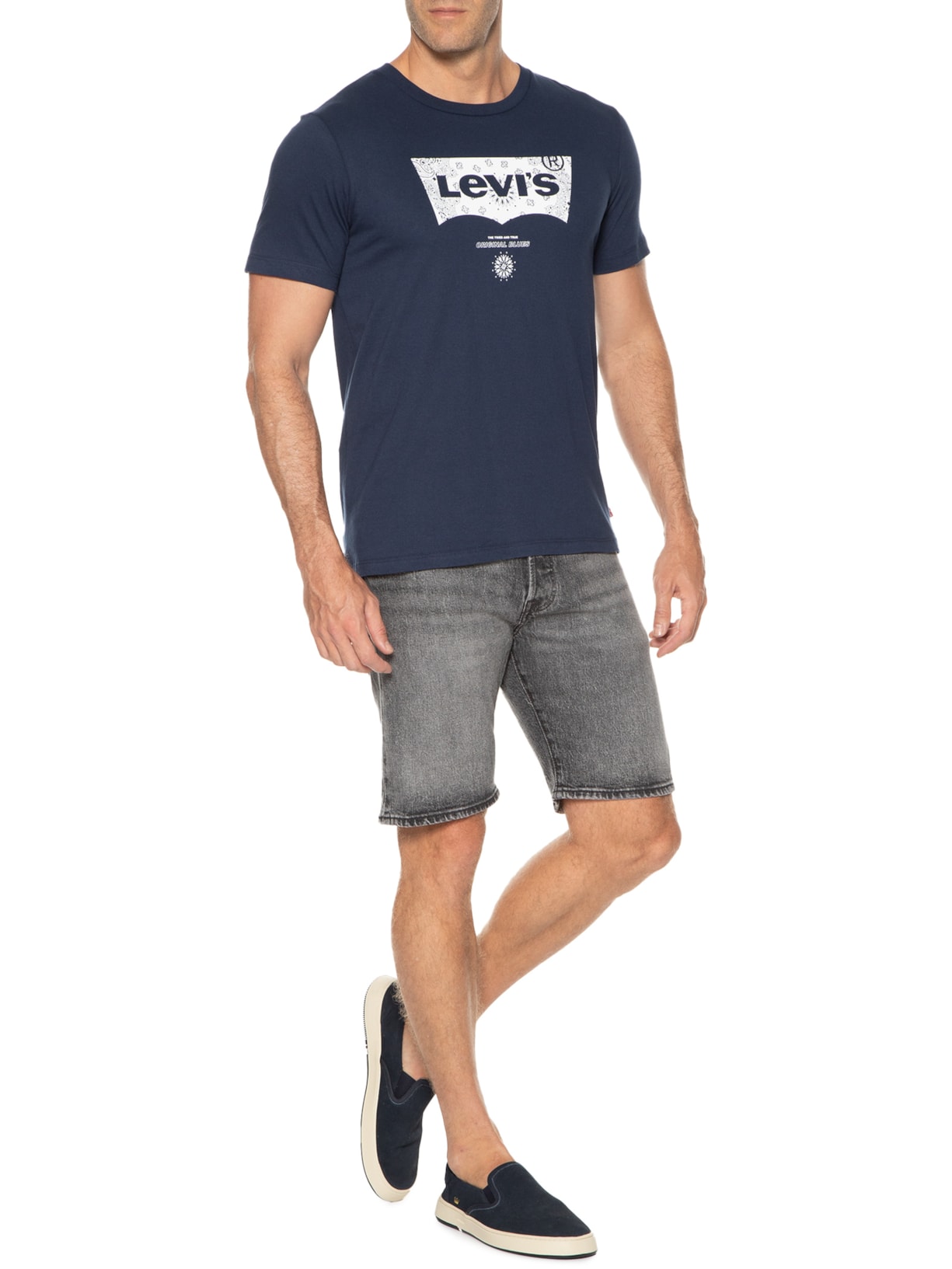 Camiseta Masculina Graphic Crewneck Tee Azul Levi's