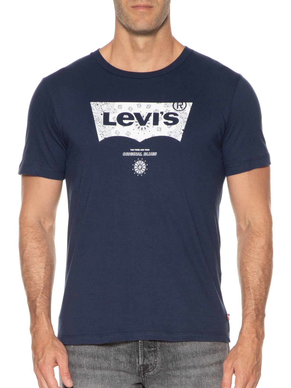 Camiseta Masculina Graphic Crewneck Tee Azul Levi's