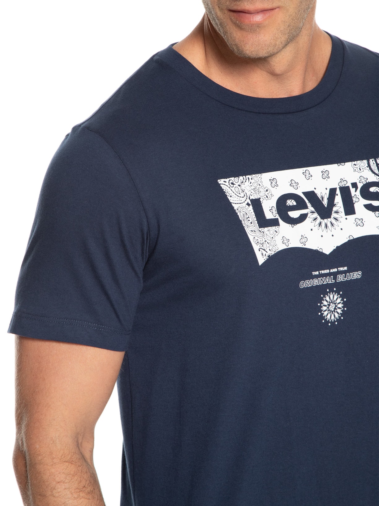 Camiseta Masculina Graphic Crewneck Tee Azul Levi's