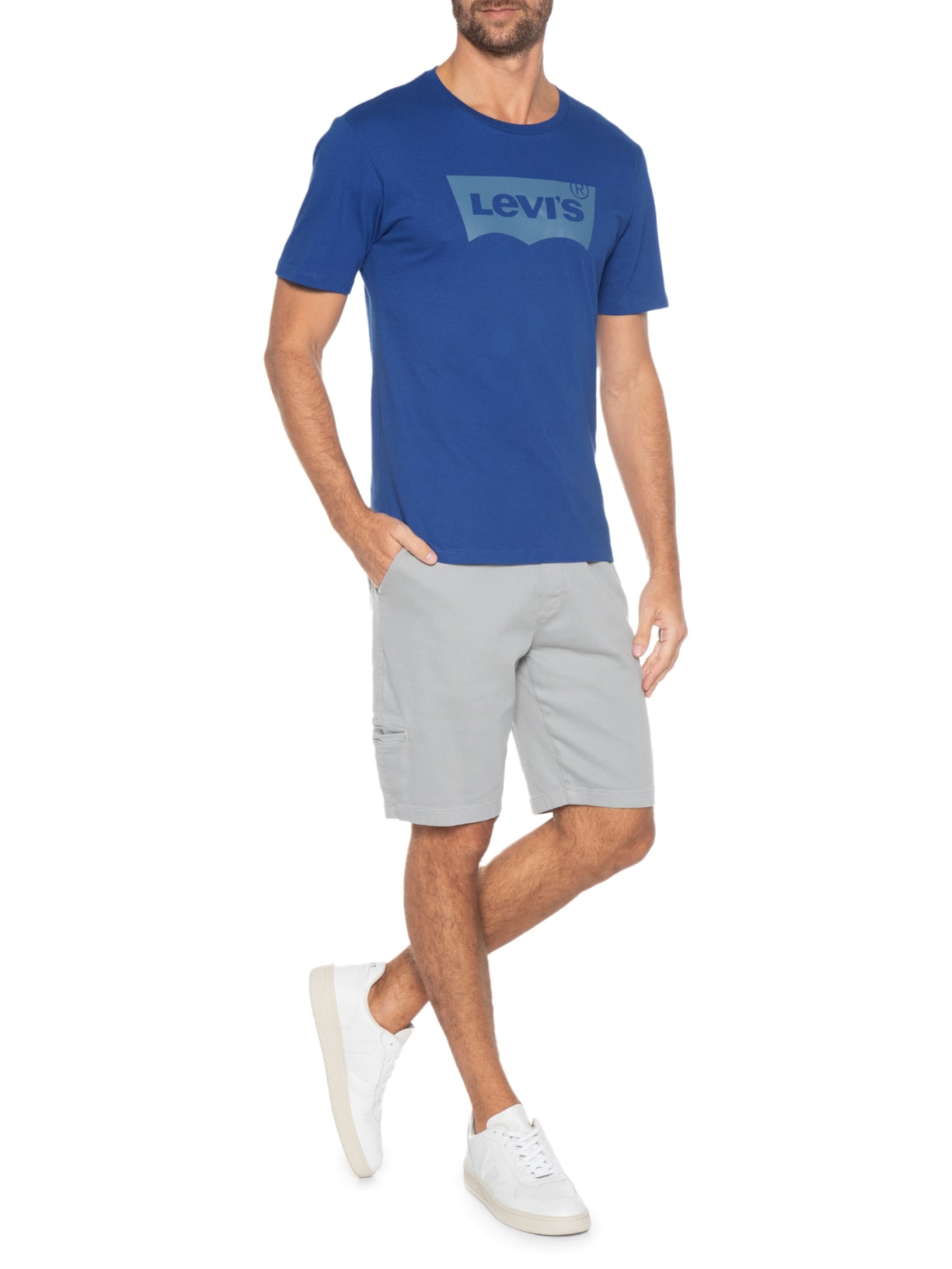 Camiseta Masculina Graphic Crewneck Tee Azul Levi's