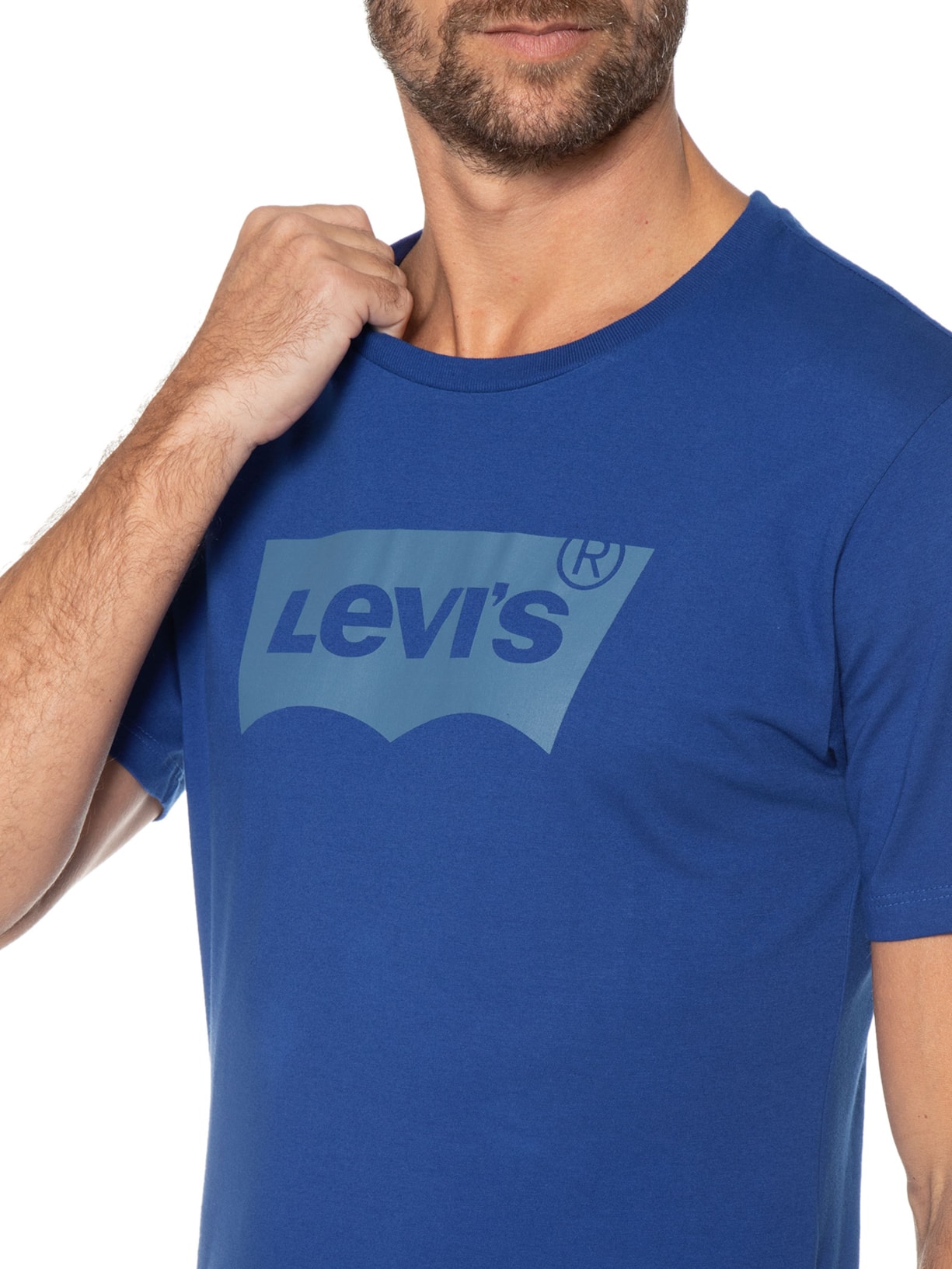 Camiseta Masculina Graphic Crewneck Tee Azul Levi's