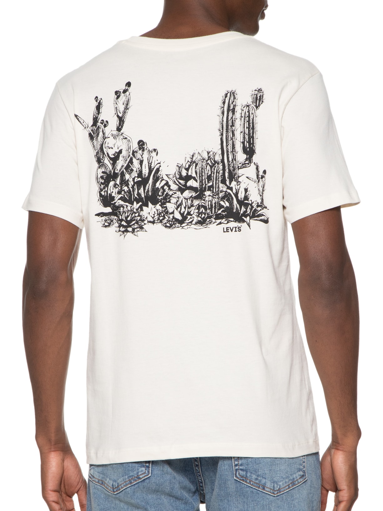 Camiseta Masculina Graphic Crewneck Tee Bege Levi's