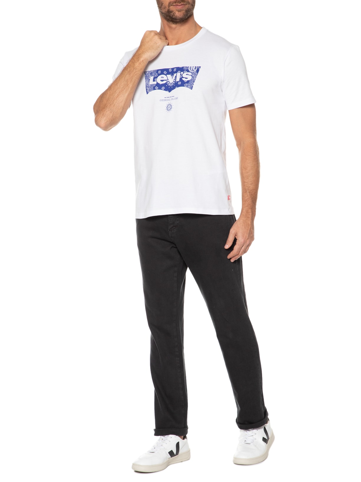 Camiseta Masculina Graphic Crewneck Tee Branco Levi's