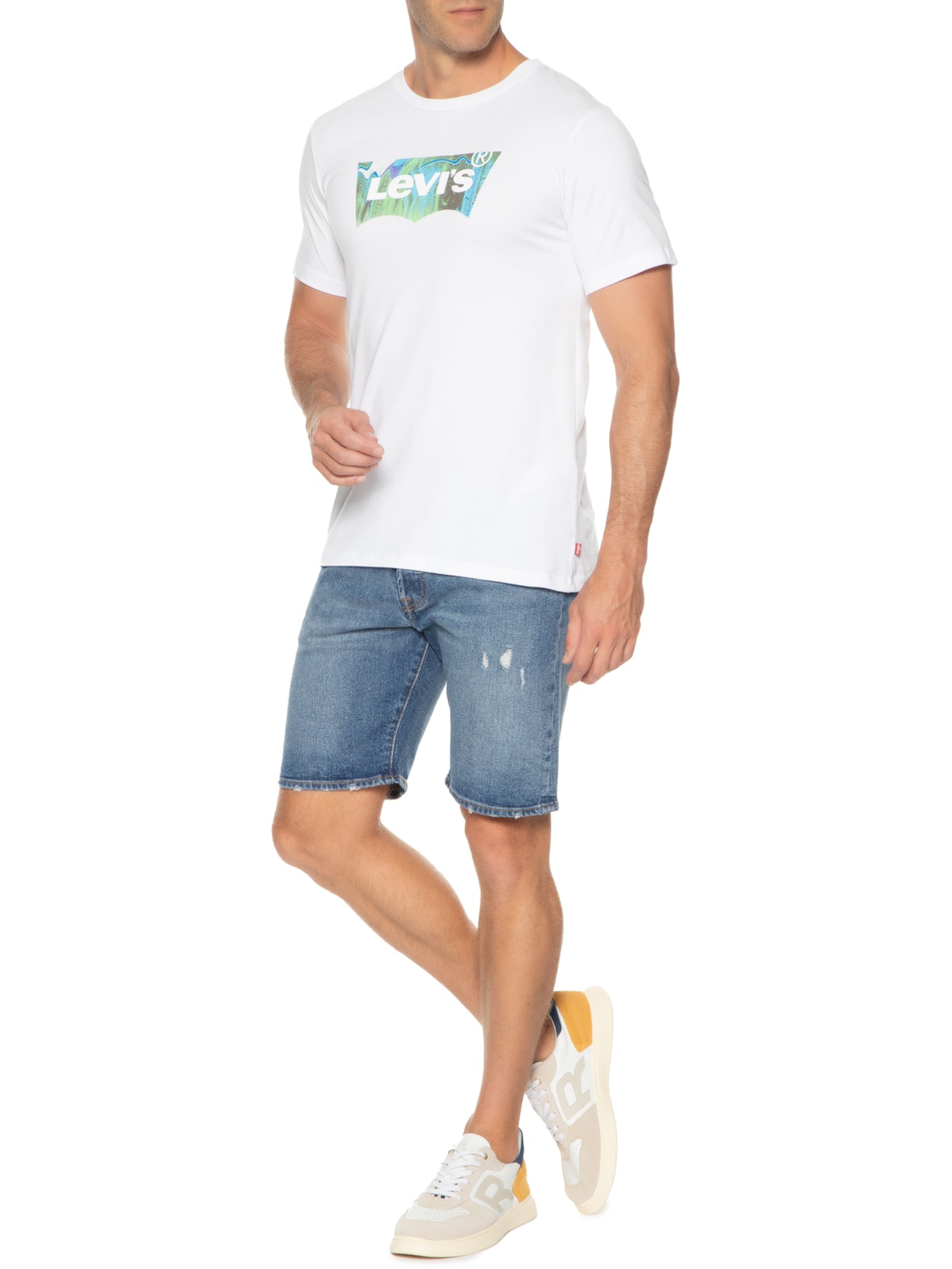 Camiseta Masculina Graphic Crewneck Tee Branco Levi's