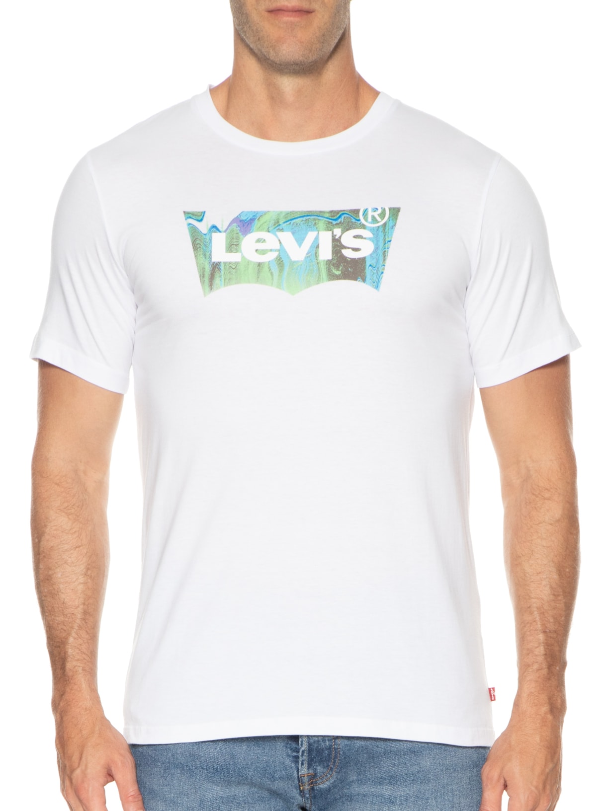 Camiseta Masculina Graphic Crewneck Tee Branco Levi's