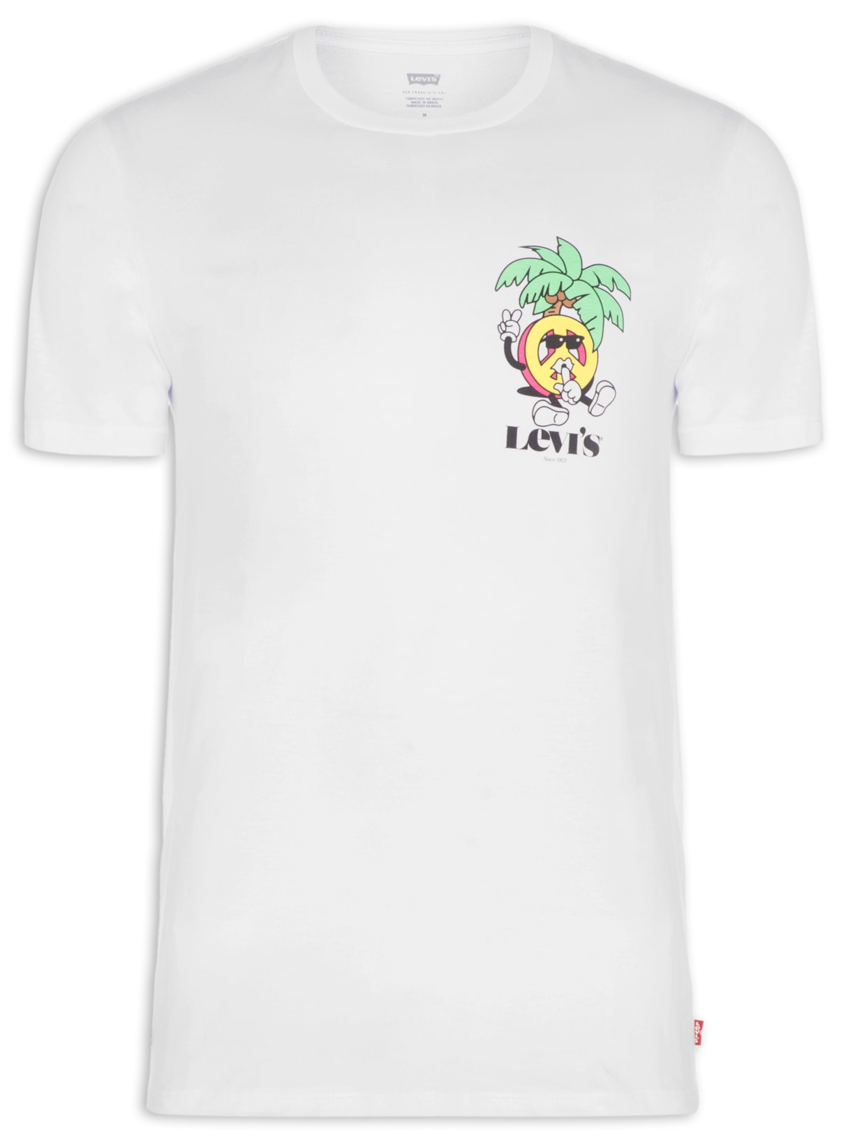 Camiseta Masculina Graphic Crewneck Tee - Branco