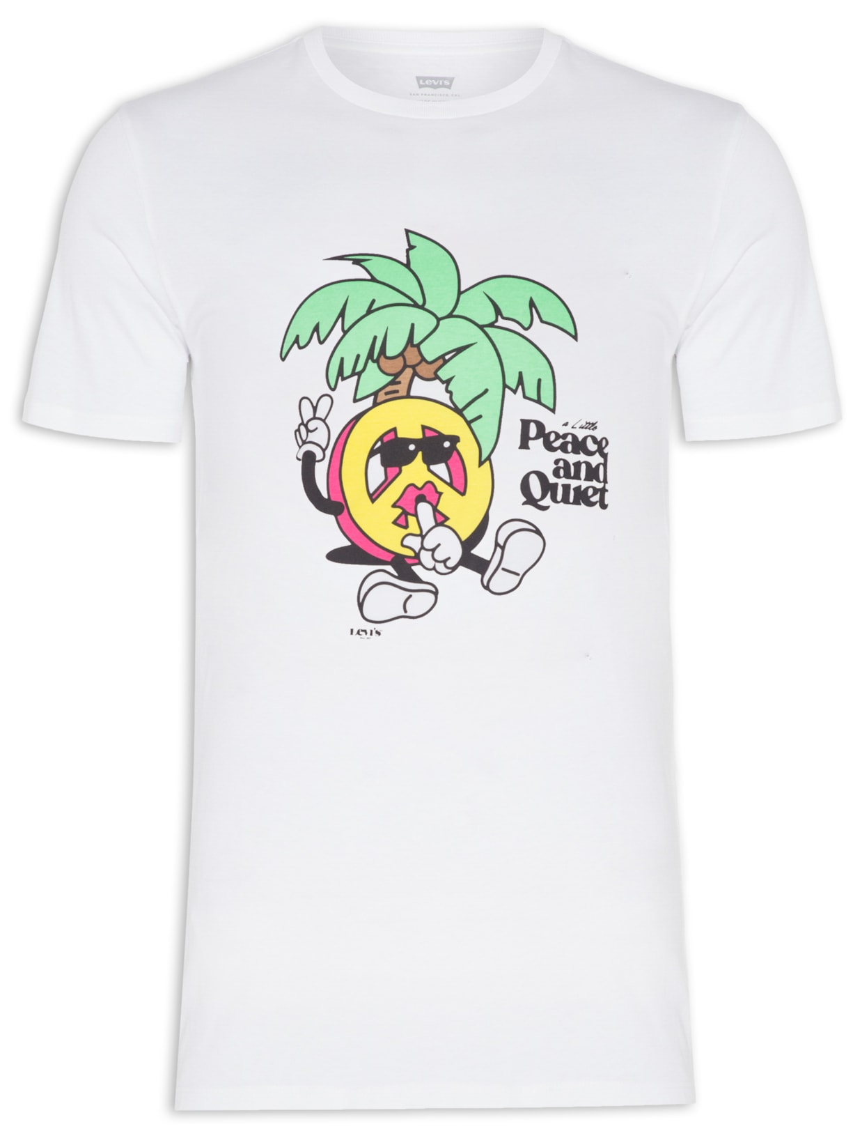 Camiseta Masculina Graphic Crewneck Tee - Branco