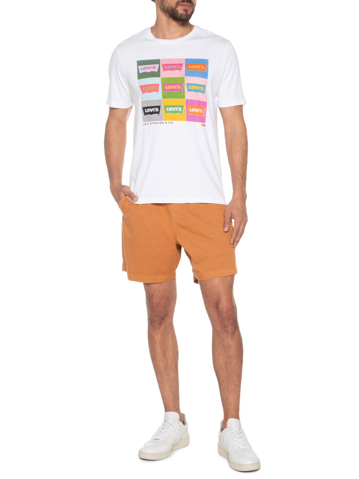 Camiseta Masculina Graphic Crewneck Tee Off White Levi's