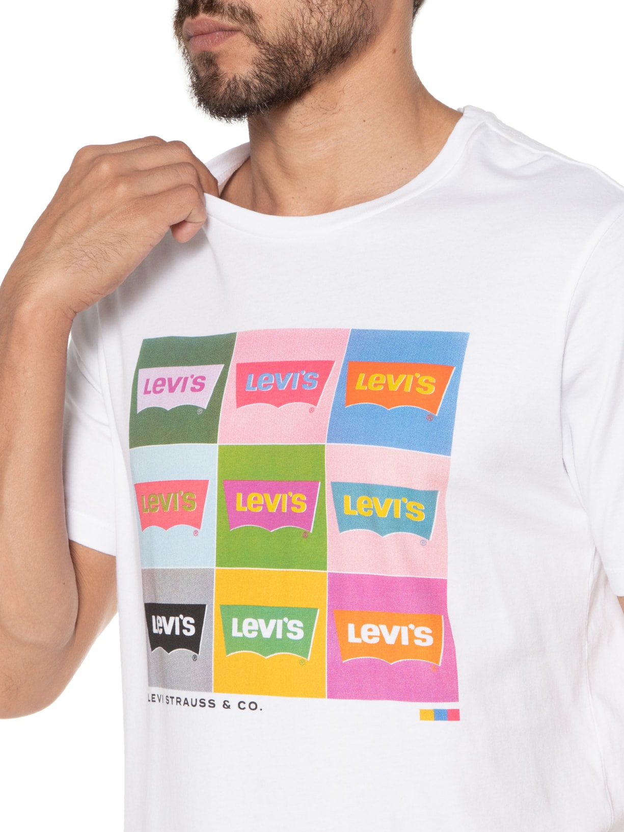 Camiseta Masculina Graphic Crewneck Tee Off White Levi's