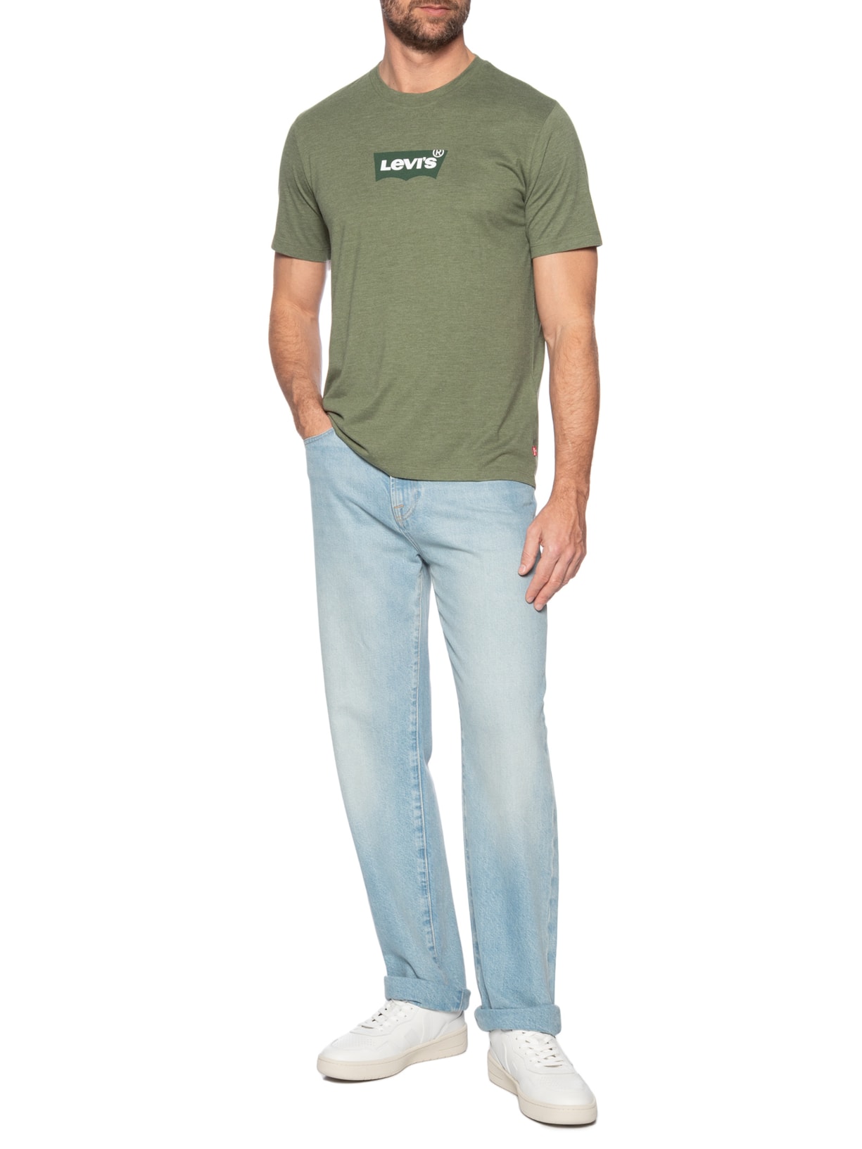 Camiseta Masculina Graphic Crewneck Tee Verde Levi's