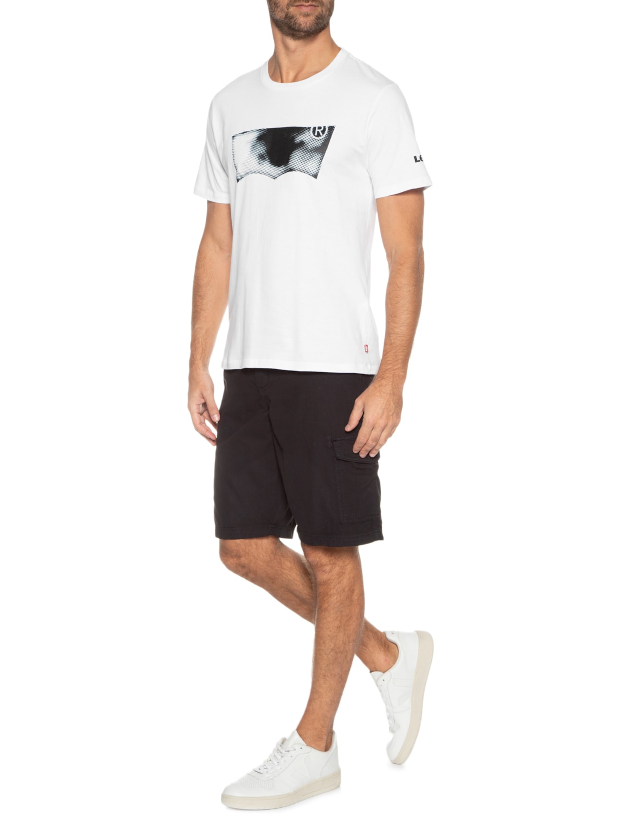 Camiseta Masculina Graphic Set In Neck Branco Levi's