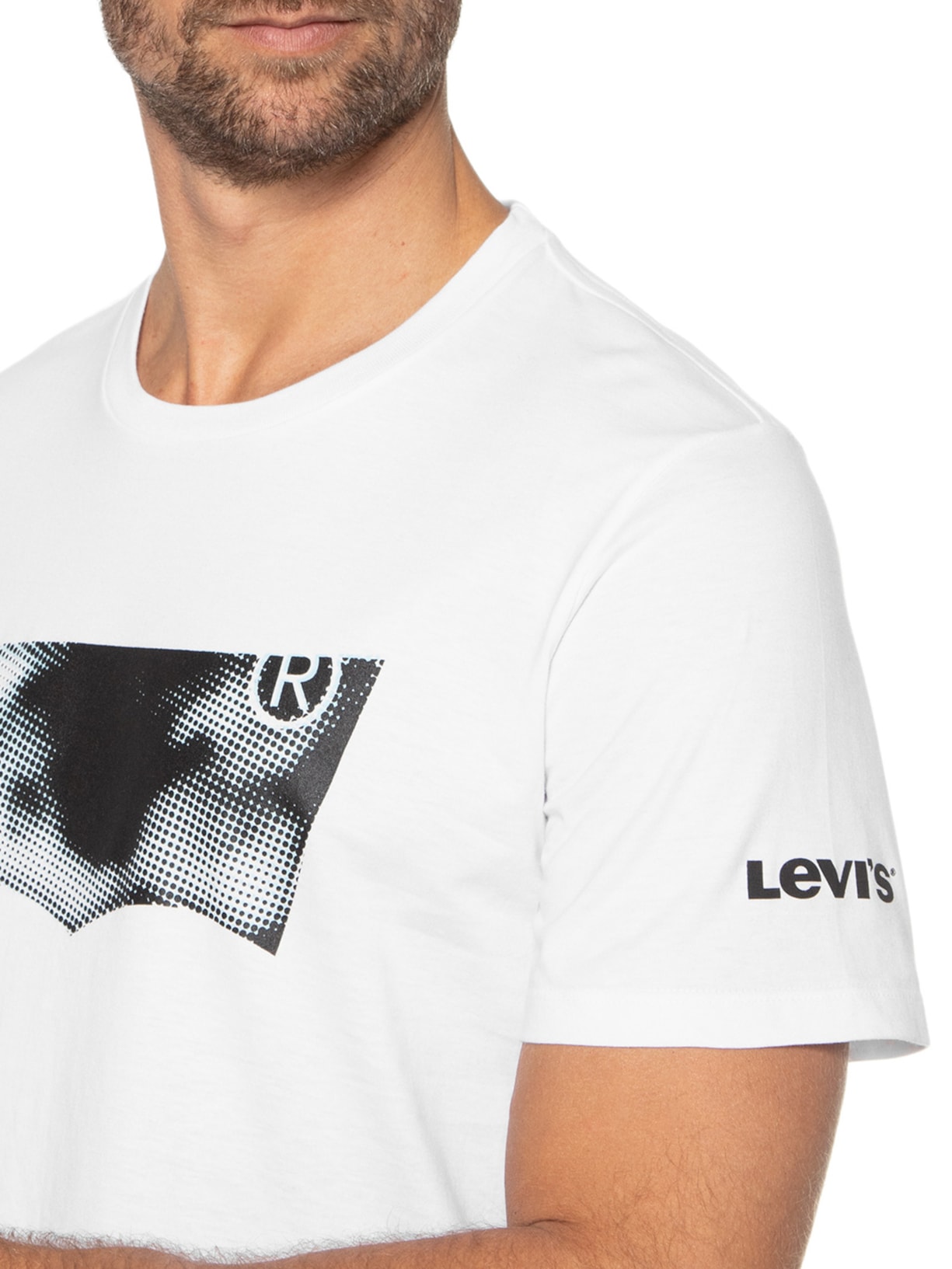 Camiseta Masculina Graphic Set In Neck Branco Levi's