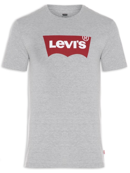 Camiseta Masculina Graphic Set-in Neck - Cinza