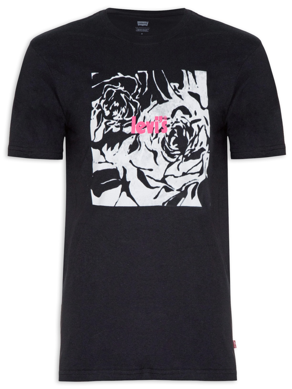 Camiseta Masculina Graphic Set-in Neck - Preto