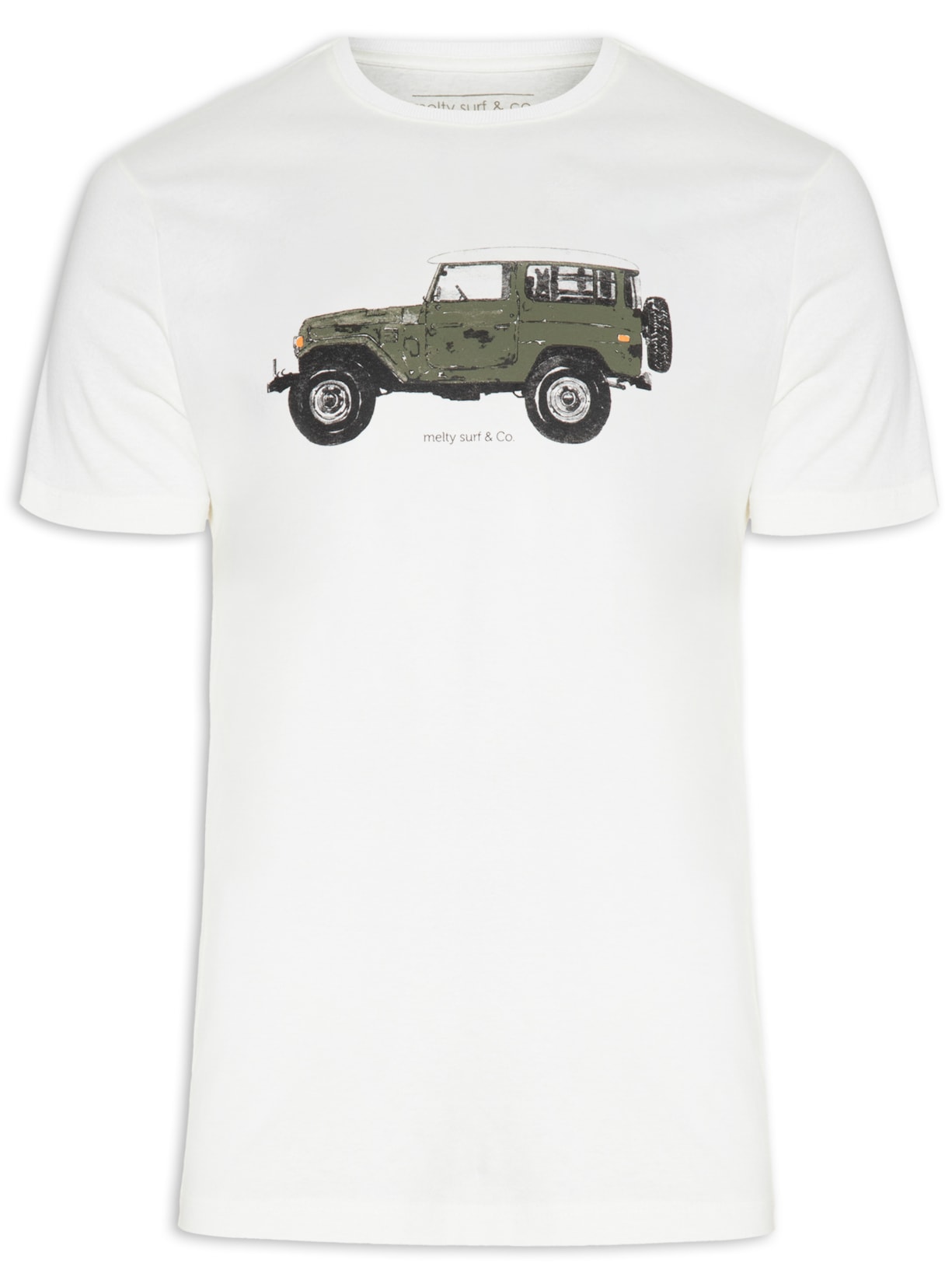 Camiseta Masculina Green Jeep - Off White