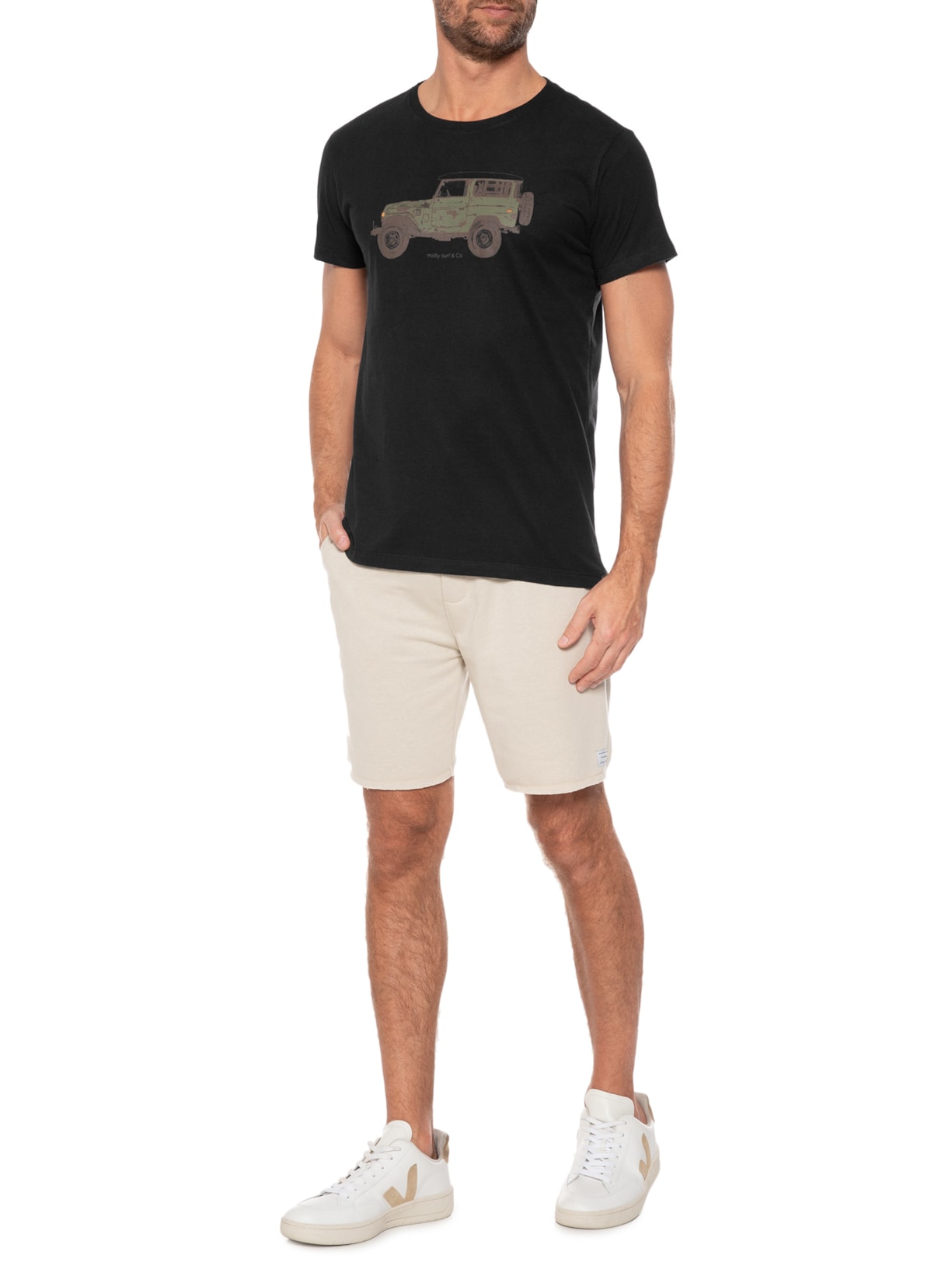 Camiseta Masculina Green Jeep Preto Melty Rj