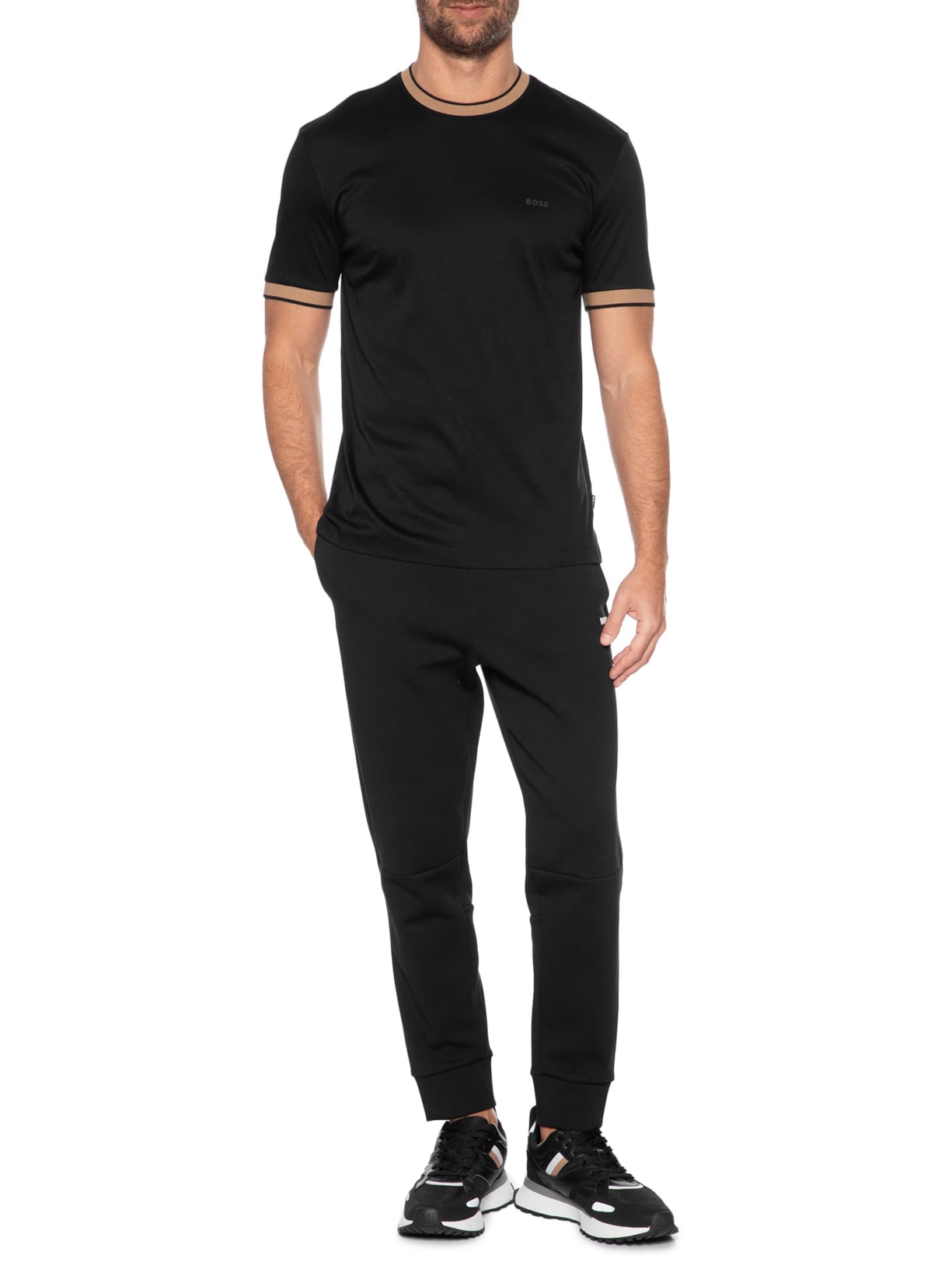 Camiseta Masculina H-Tessler 01 Preto Boss