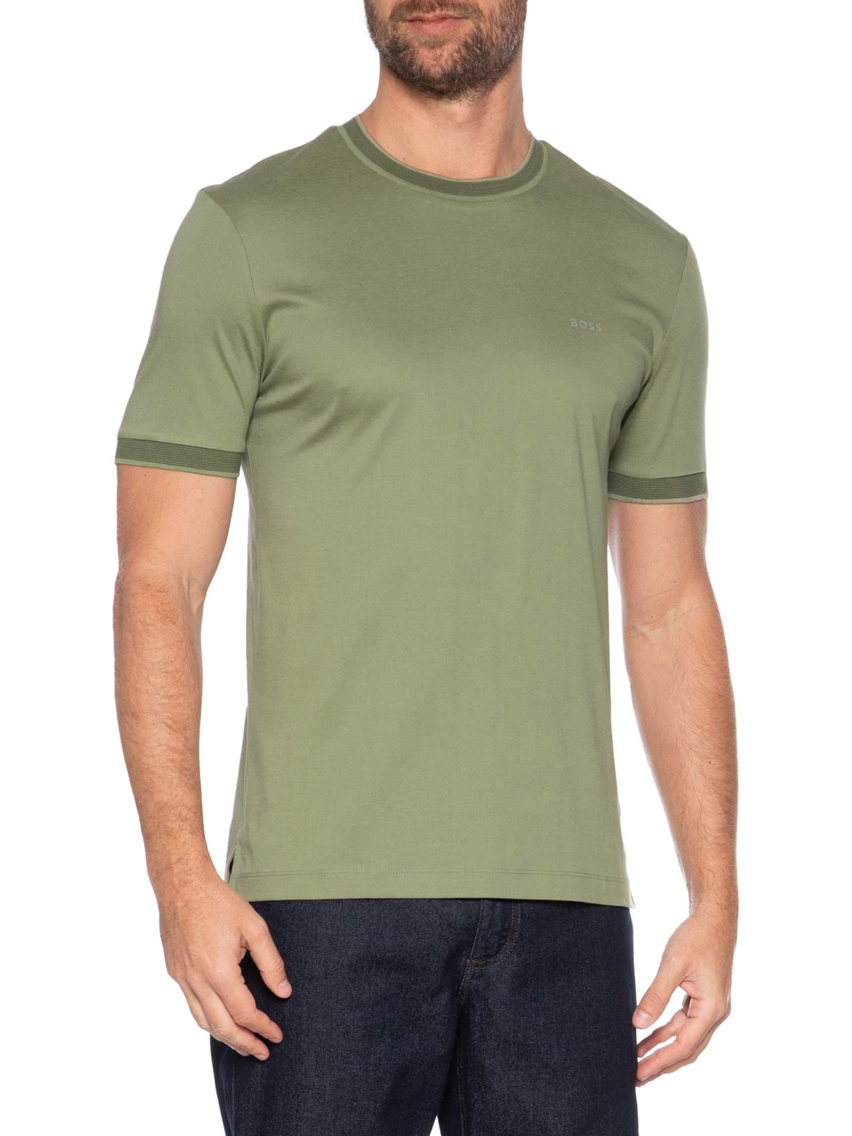 Camiseta Masculina H-Tessler 01 Verde Boss