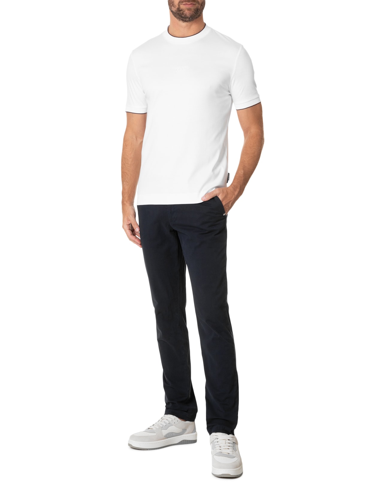 Camiseta Masculina H- Thompson 40 Branco Boss