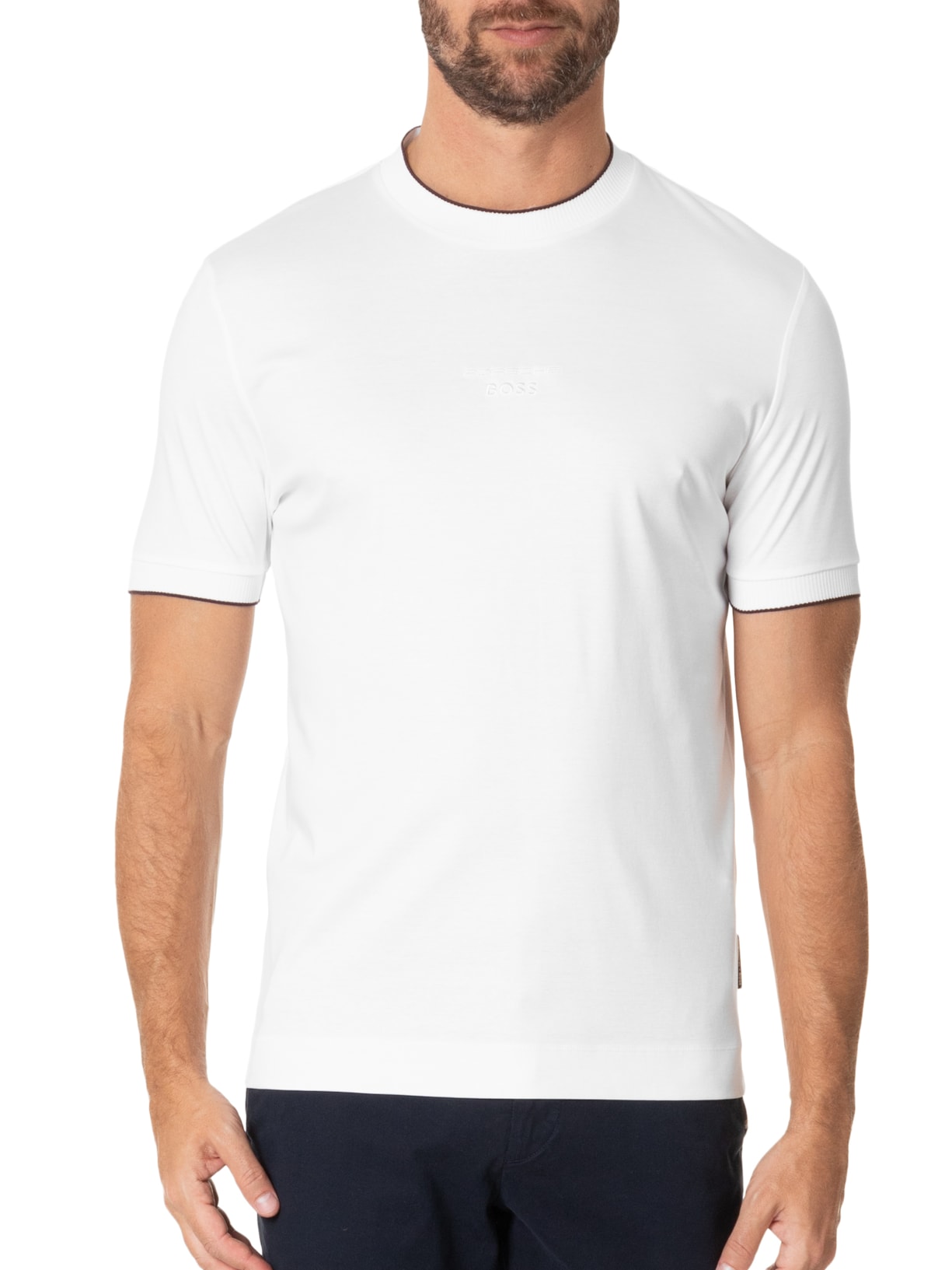Camiseta Masculina H- Thompson 40 Branco Boss