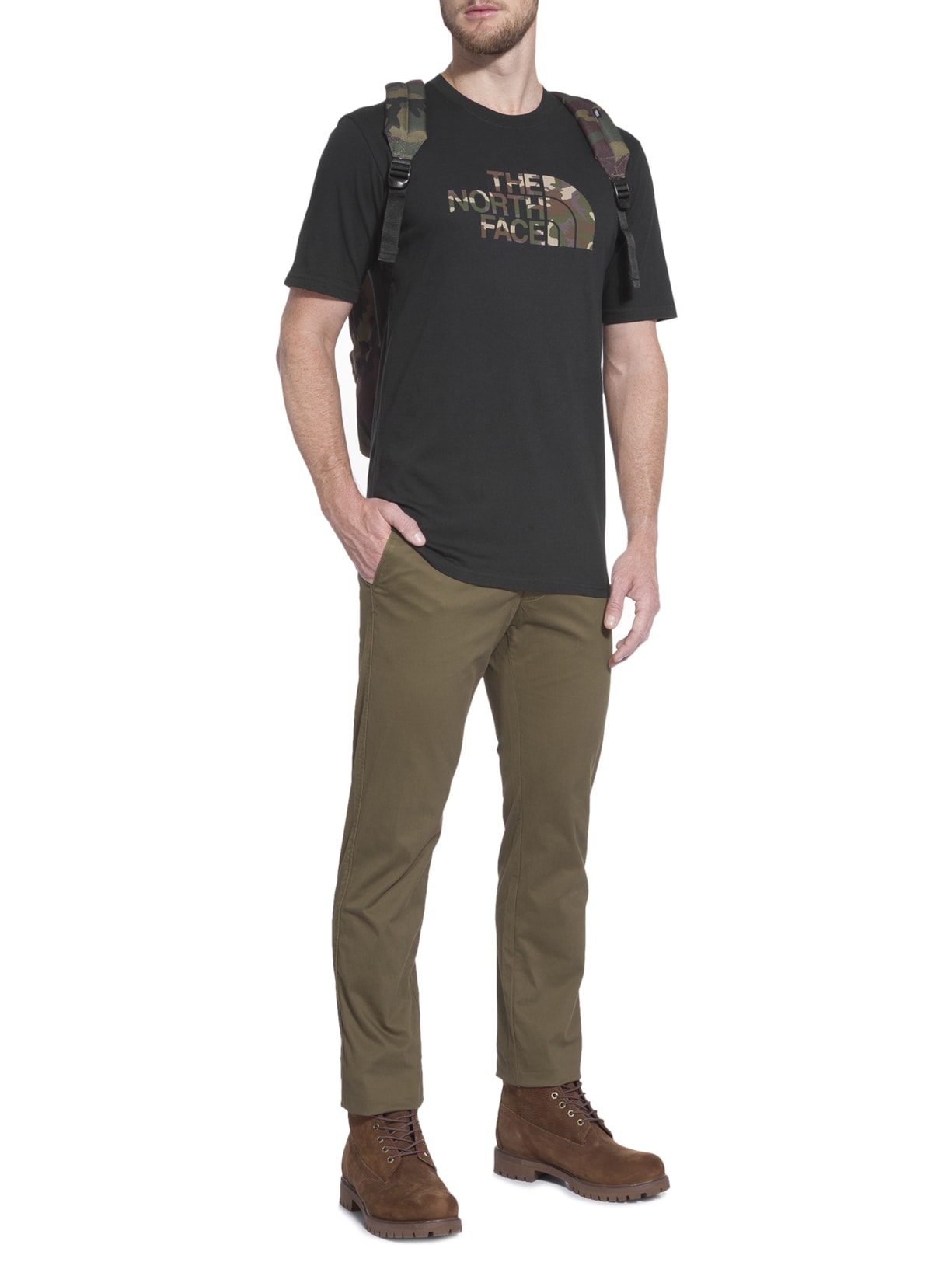 Camiseta Masculina Half Dome Logo Preto The North Face