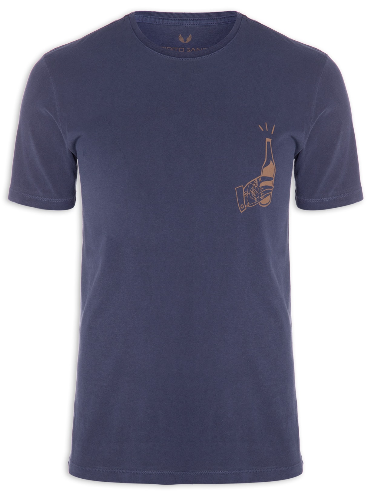 Camiseta Masculina Hand Bottle Azul Spirito Santo