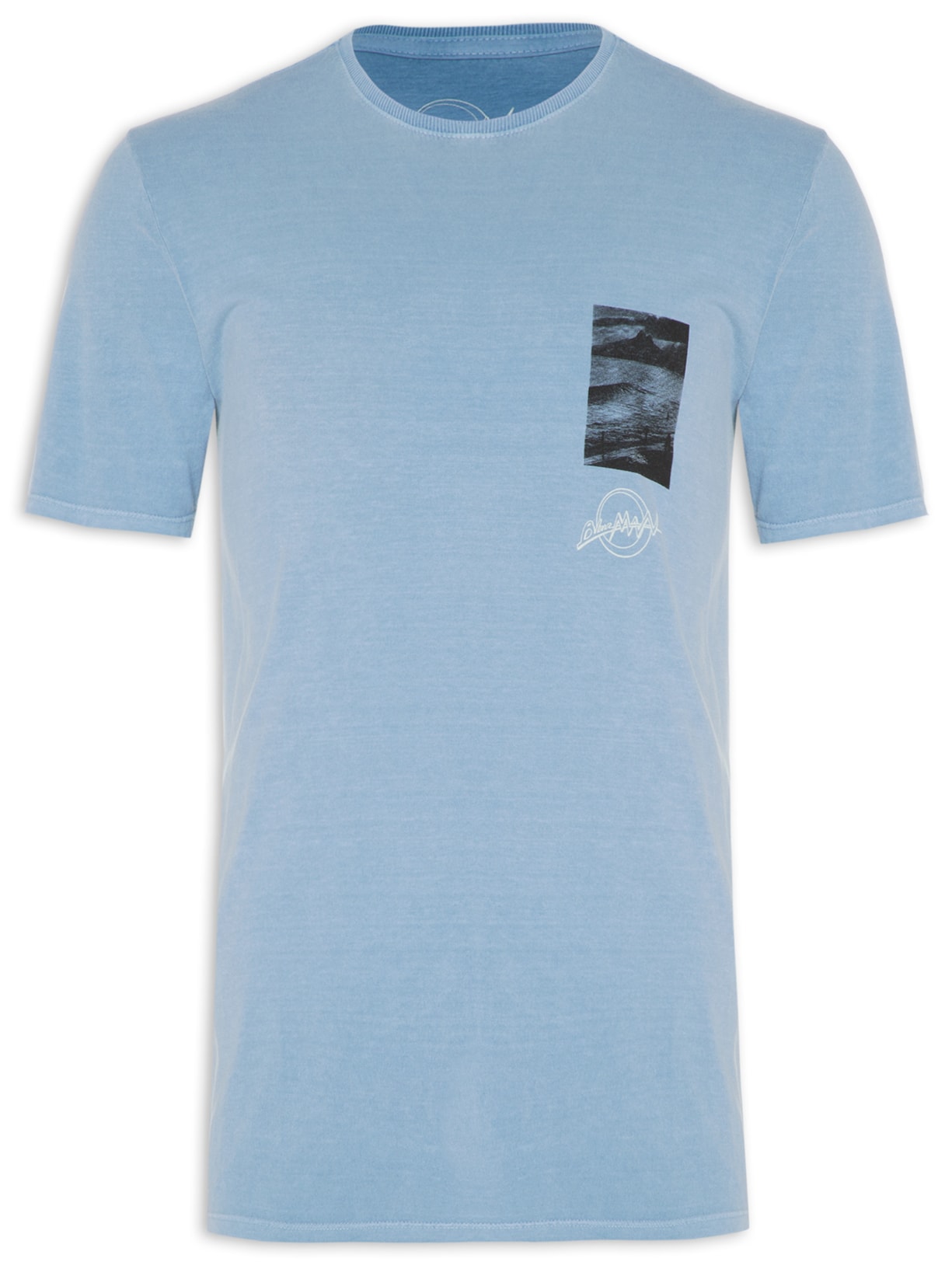 Camiseta Masculina Handwriting - Azul