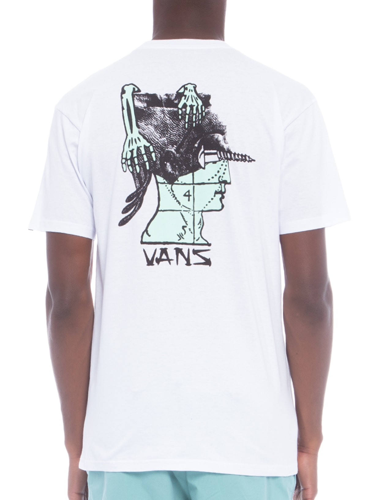 Camiseta Masculina Head Pain Branco Vans
