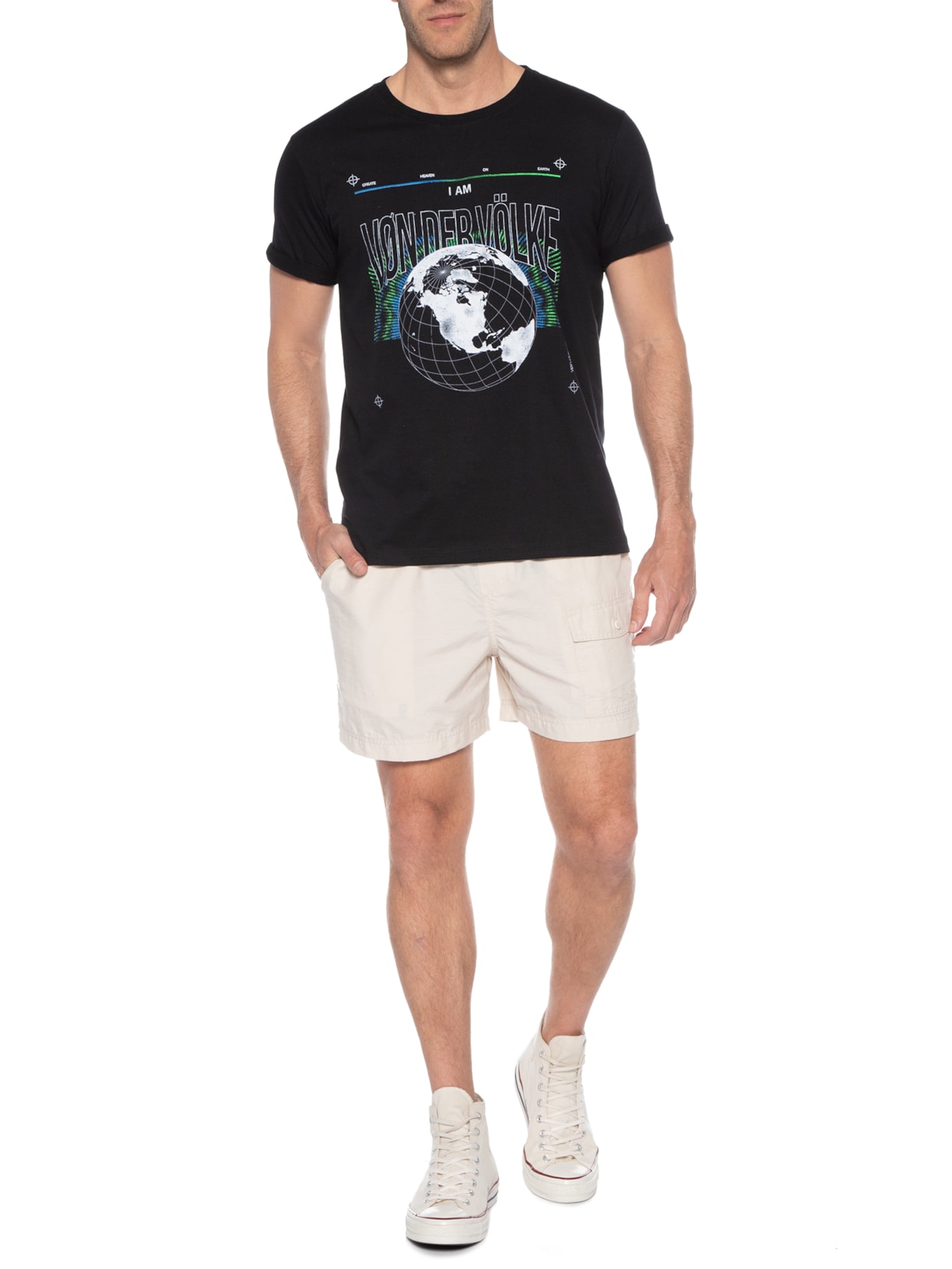 Camiseta Masculina Heaven Preto Von Der Volke