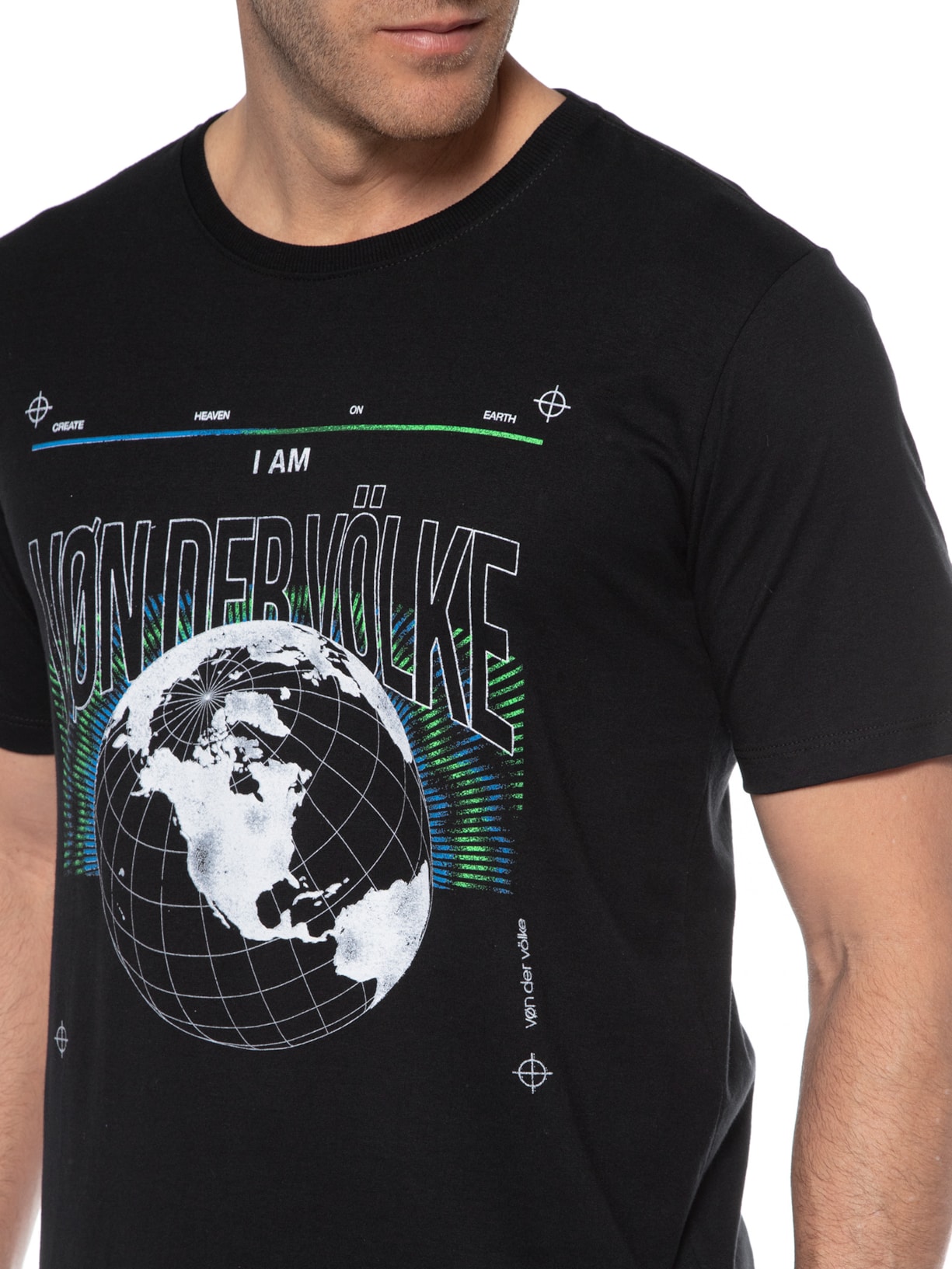 Camiseta Masculina Heaven Preto Von Der Volke
