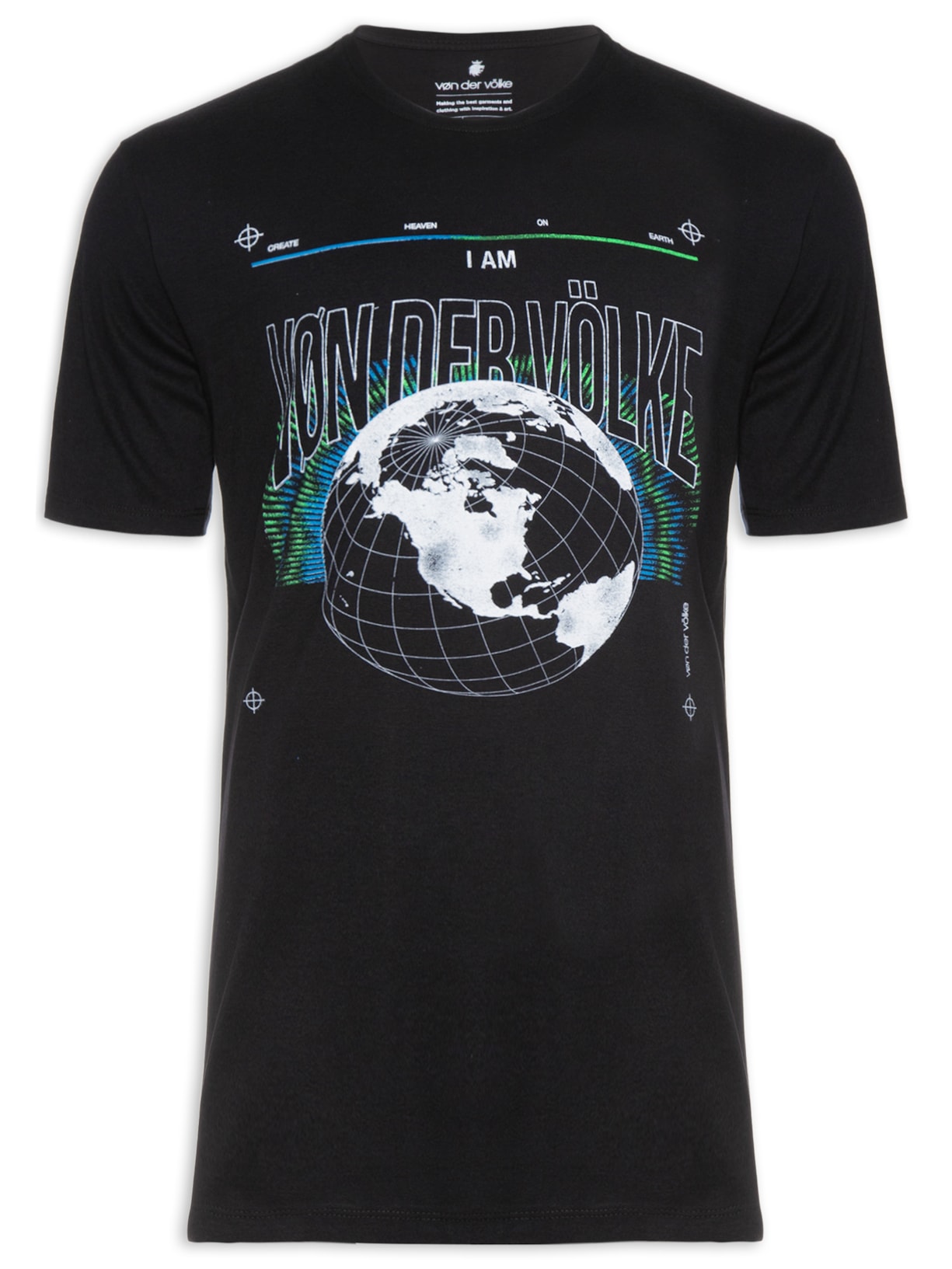 Camiseta Masculina Heaven Preto Von Der Volke