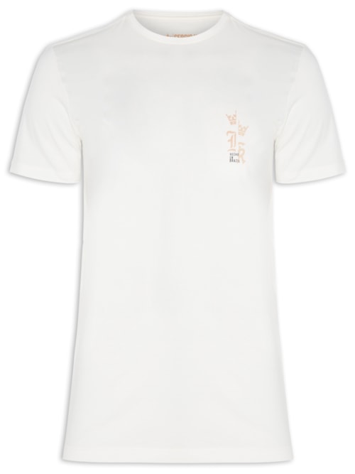 Camiseta Masculina Hecho En Brazil - Off White