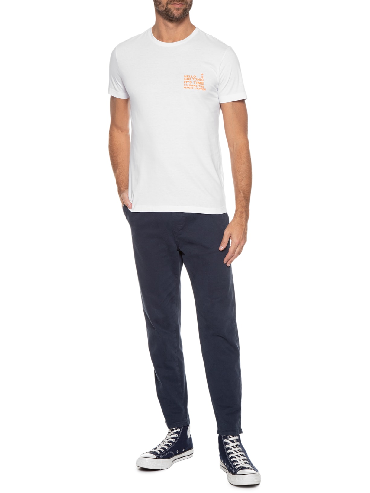 Camiseta Masculina Hello Gt Magic Branco Sergio K