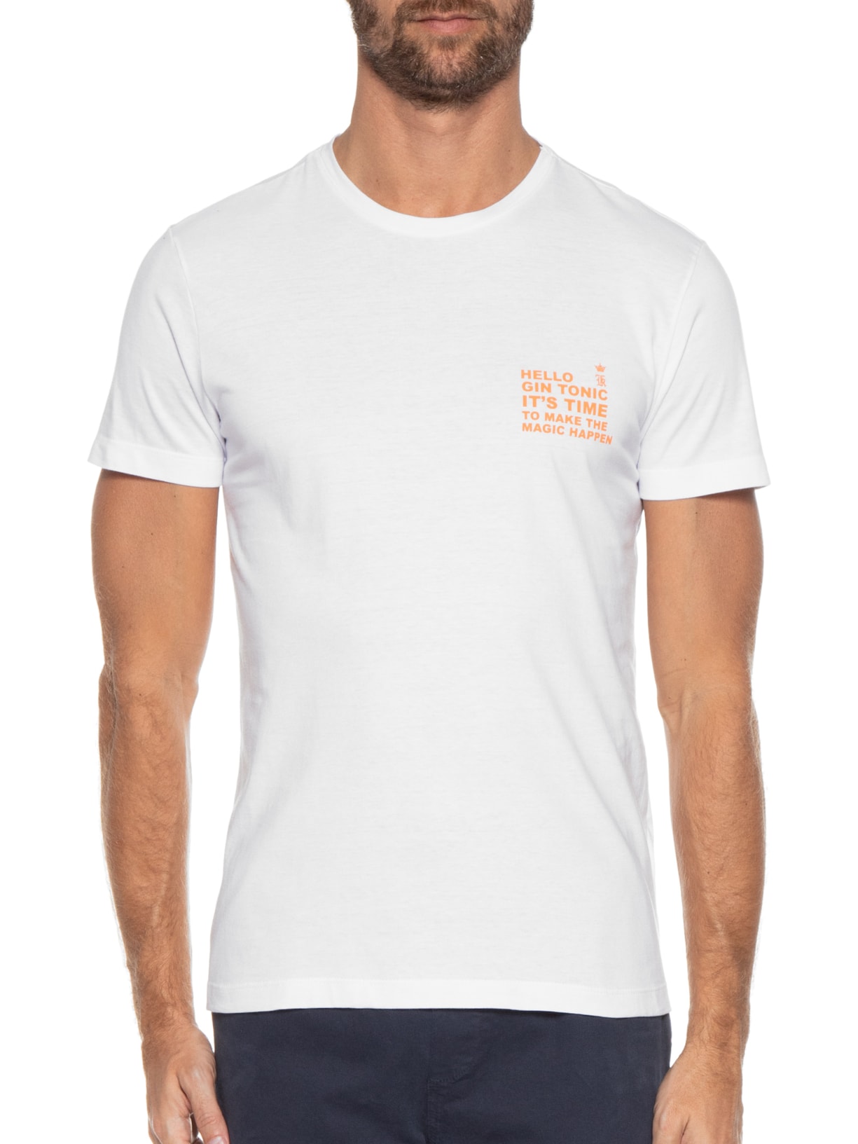 Camiseta Masculina Hello Gt Magic Branco Sergio K