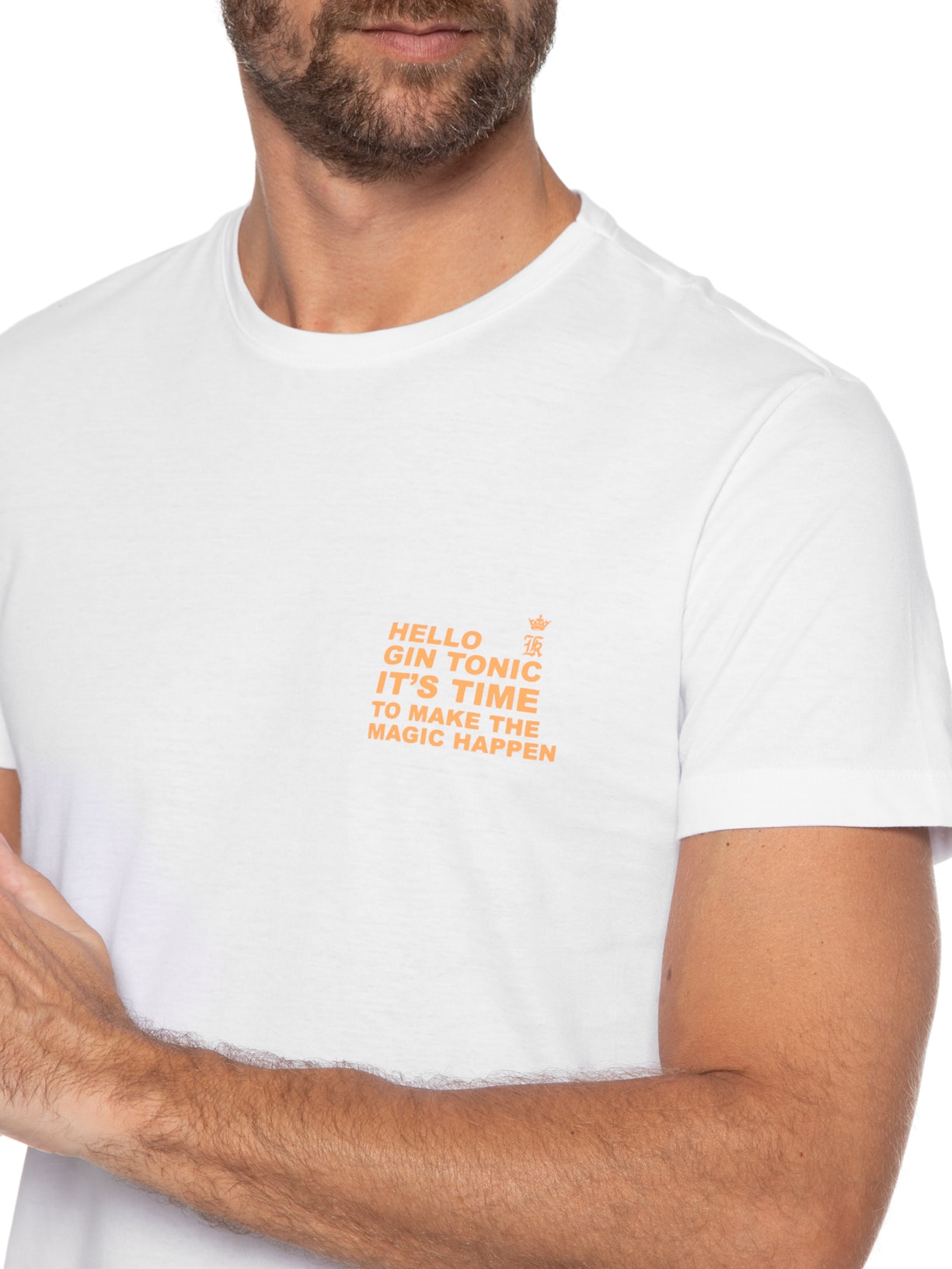 Camiseta Masculina Hello Gt Magic Branco Sergio K