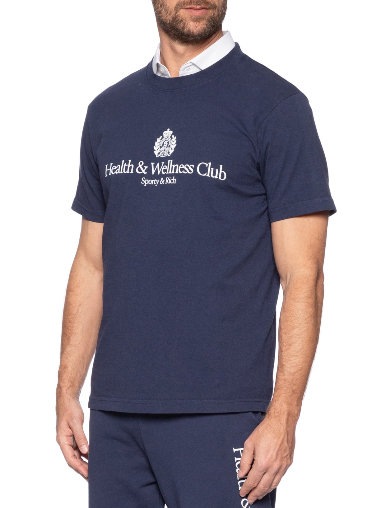 Camiseta Masculina H&W Crest Azul  Sporty & Rich