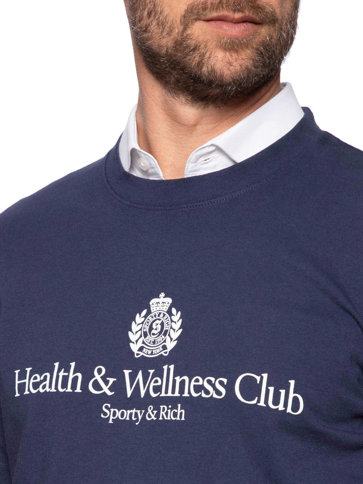 Camiseta Masculina H&W Crest Azul  Sporty & Rich